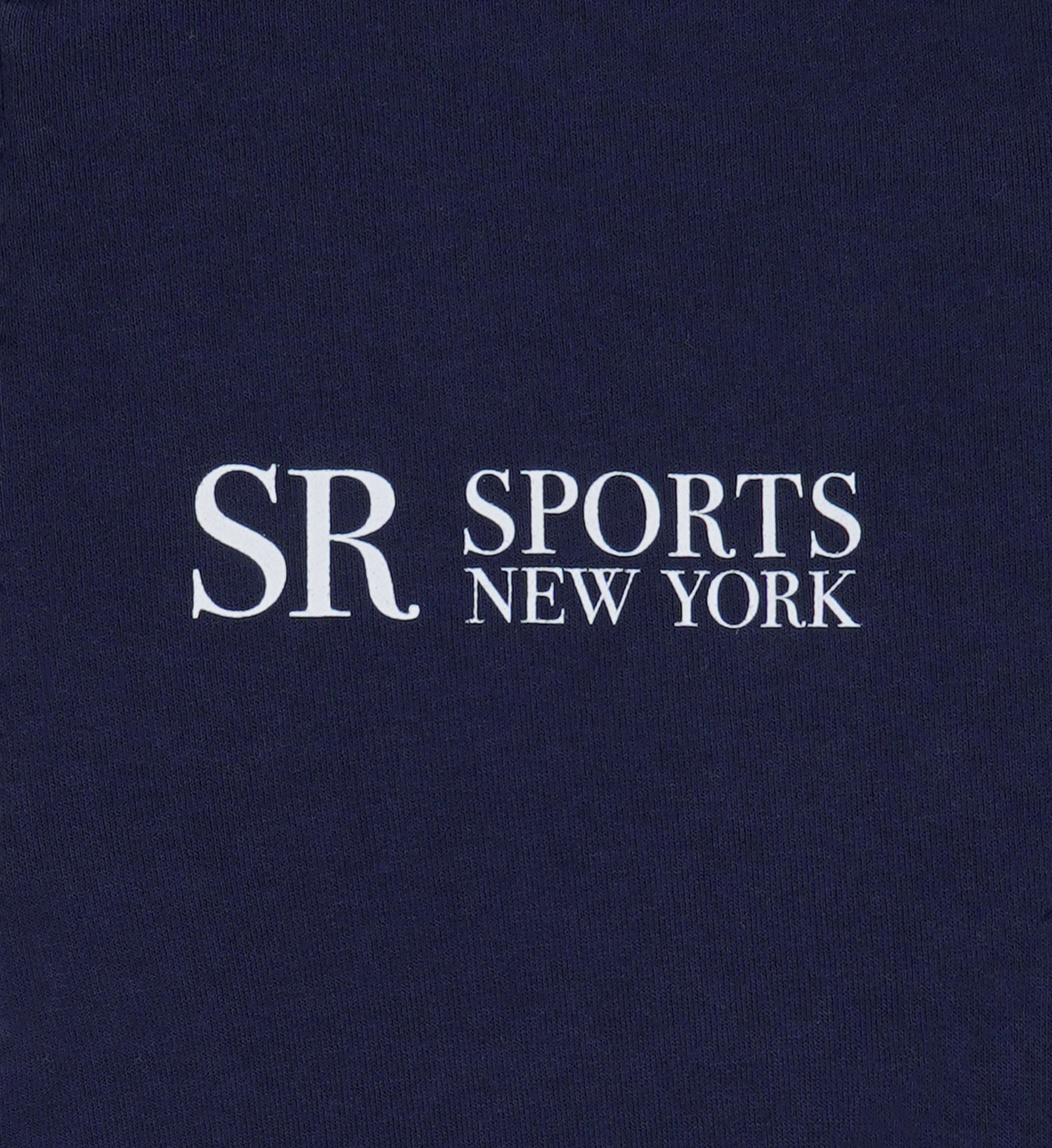 Shop Sporty And Rich Sr Sports Zip Up Sweatshirt In Navy Blue