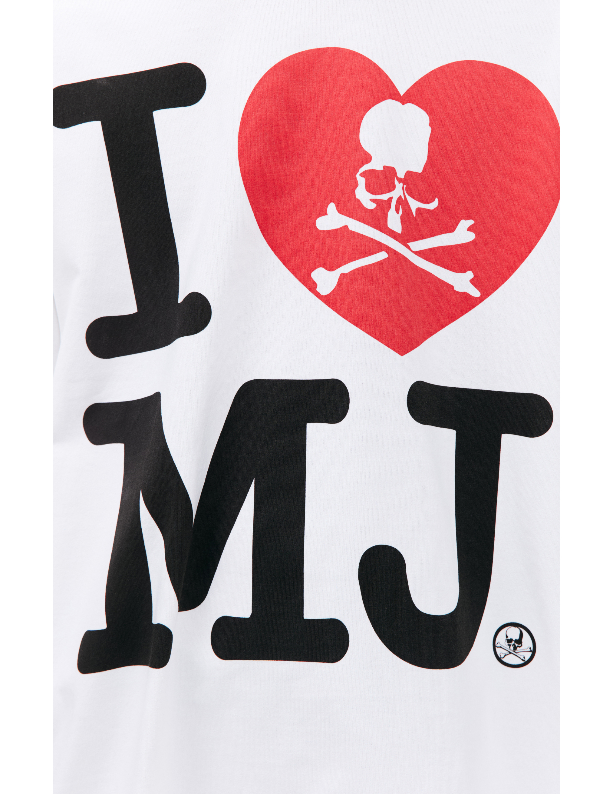 Shop Mastermind Japan 'i Love Mj' Printed T-shirt In White