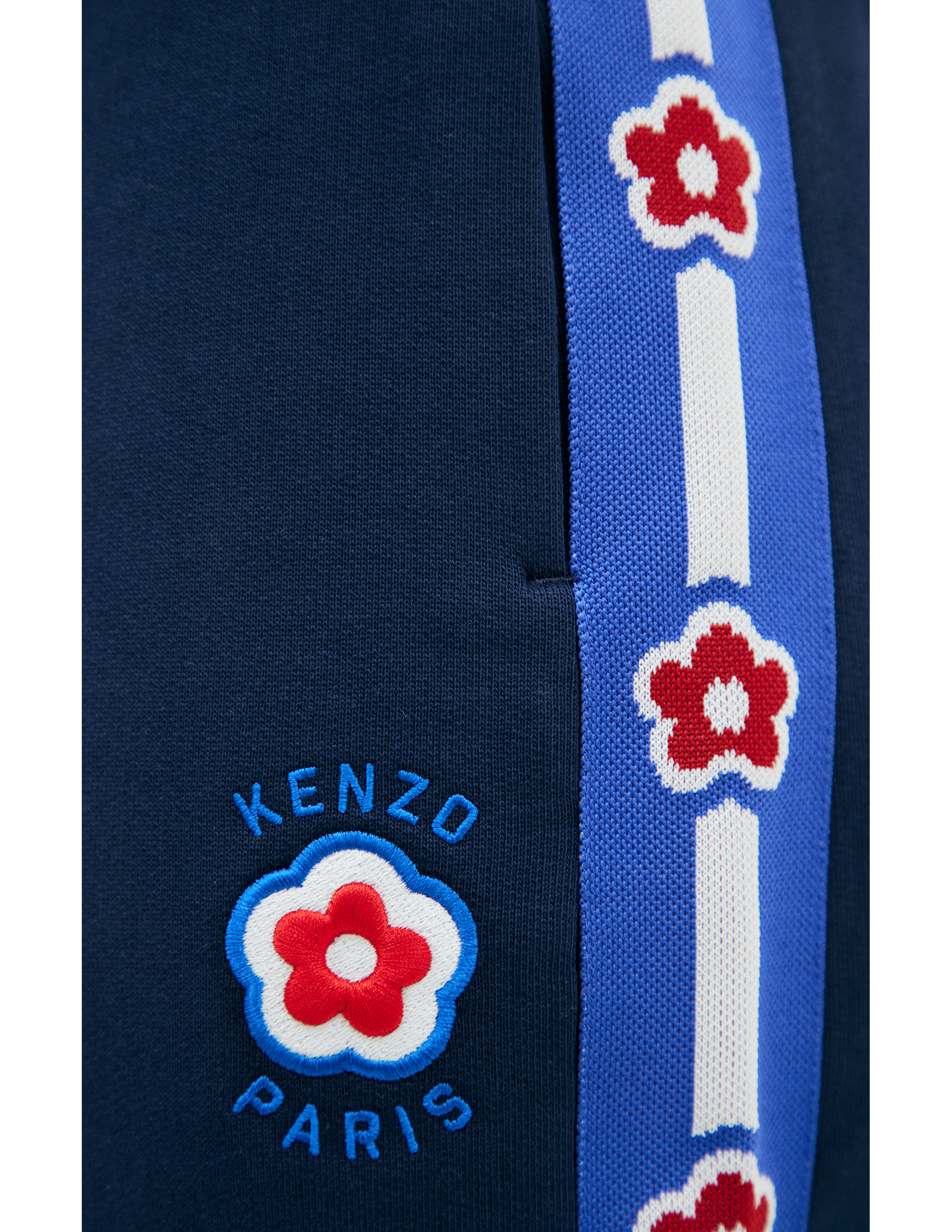 Kenzo Blue Trousers With Stripes In Blue