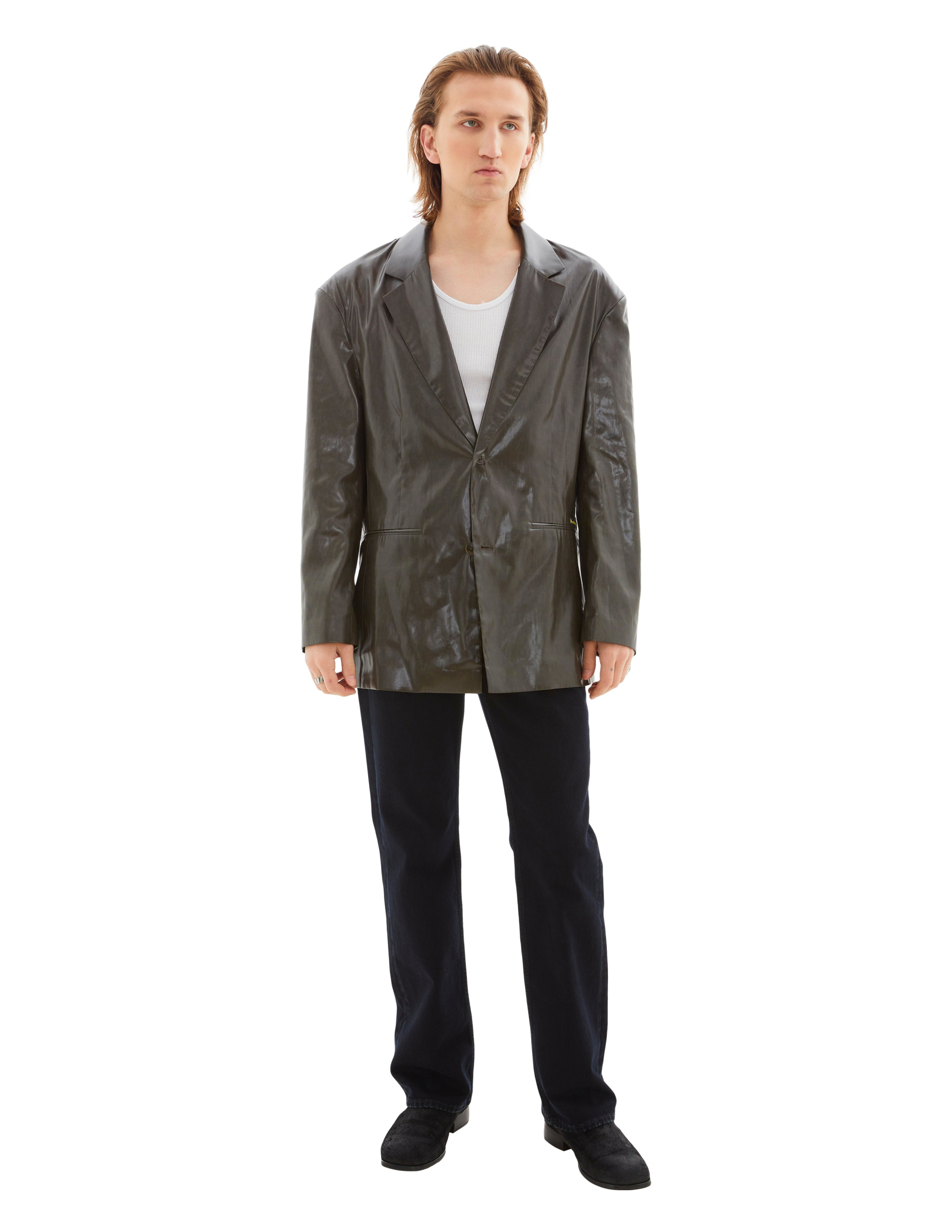 Martine Rose Empty Single Breasted Jacket In Gray