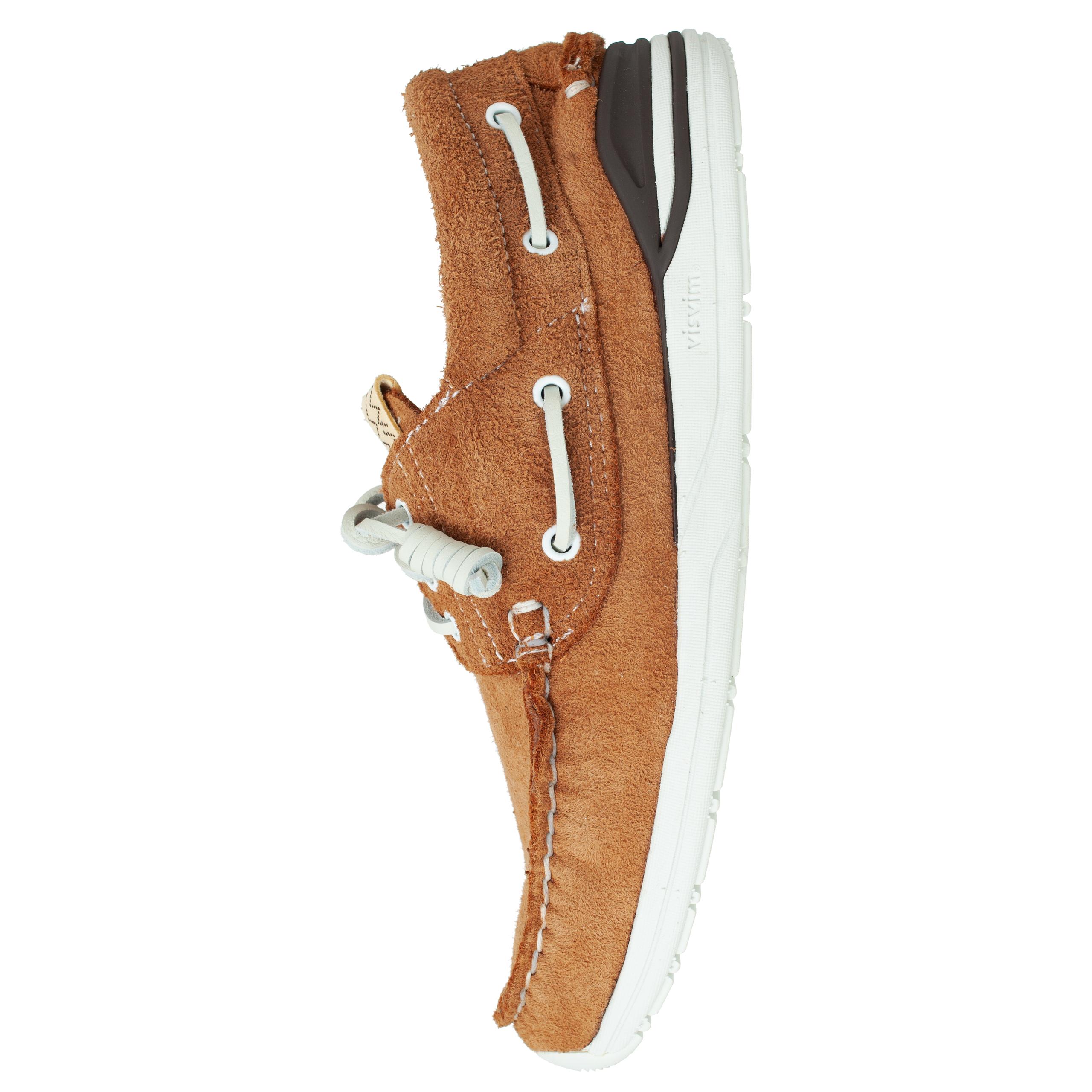 Buy visvim men brown hockney-folk suede shoes for $1,225 online