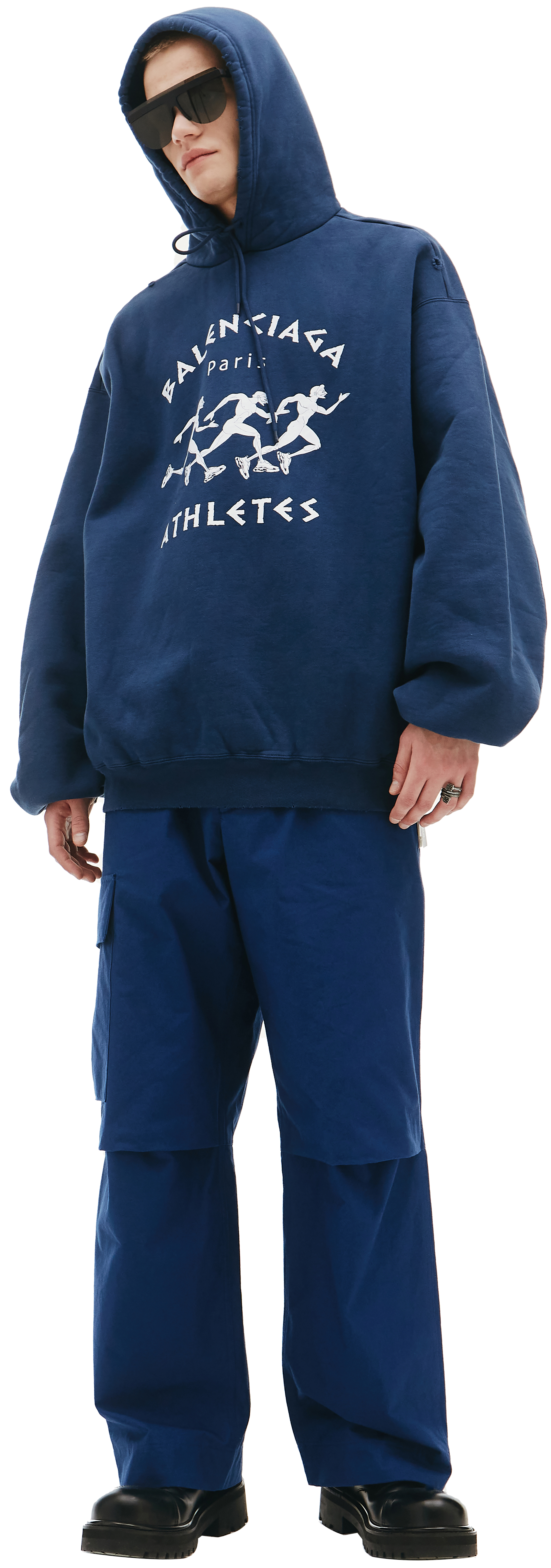 navy blue navy oversize athletes hoodie 