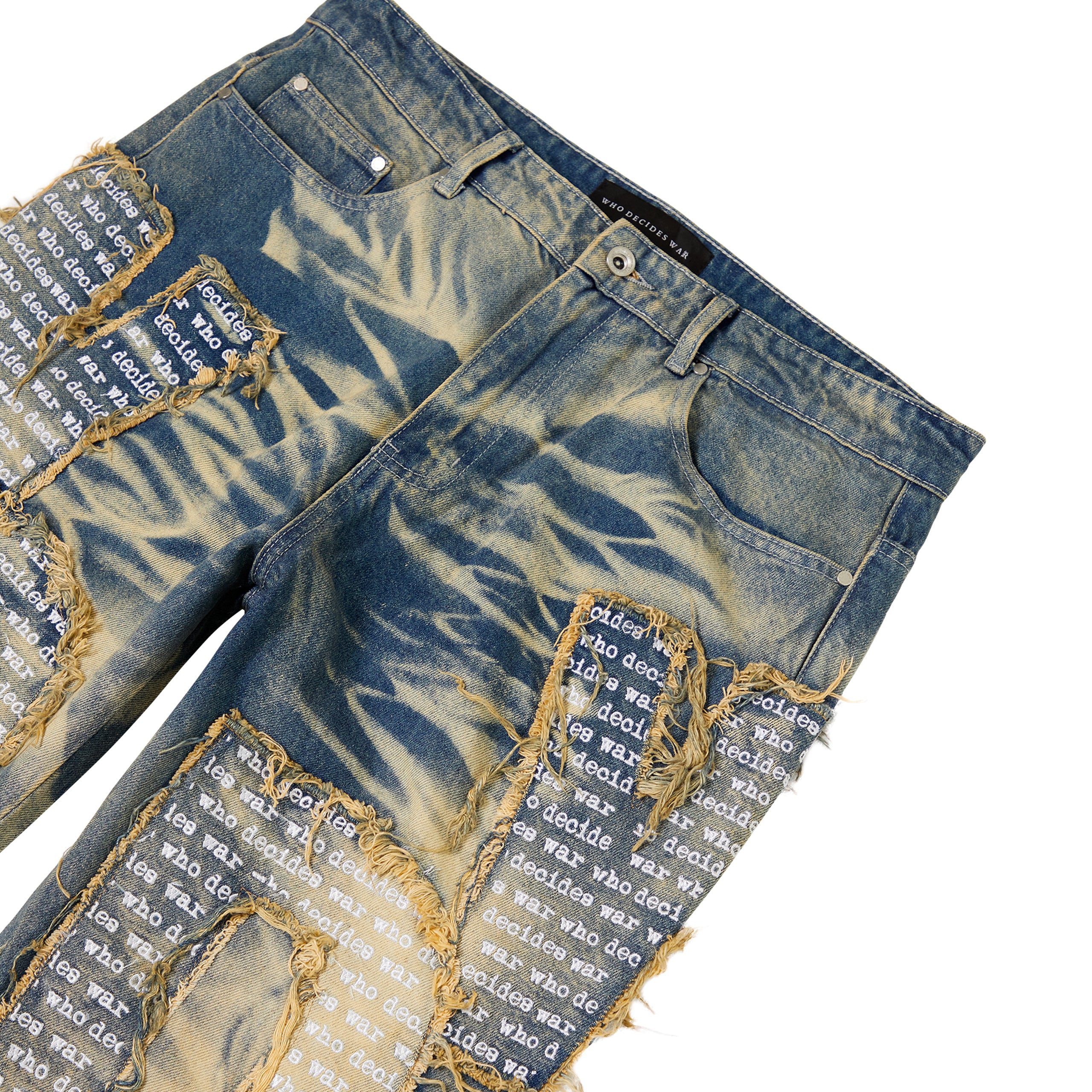 Buy Who Decides War men who decides war overlay denim for $504
