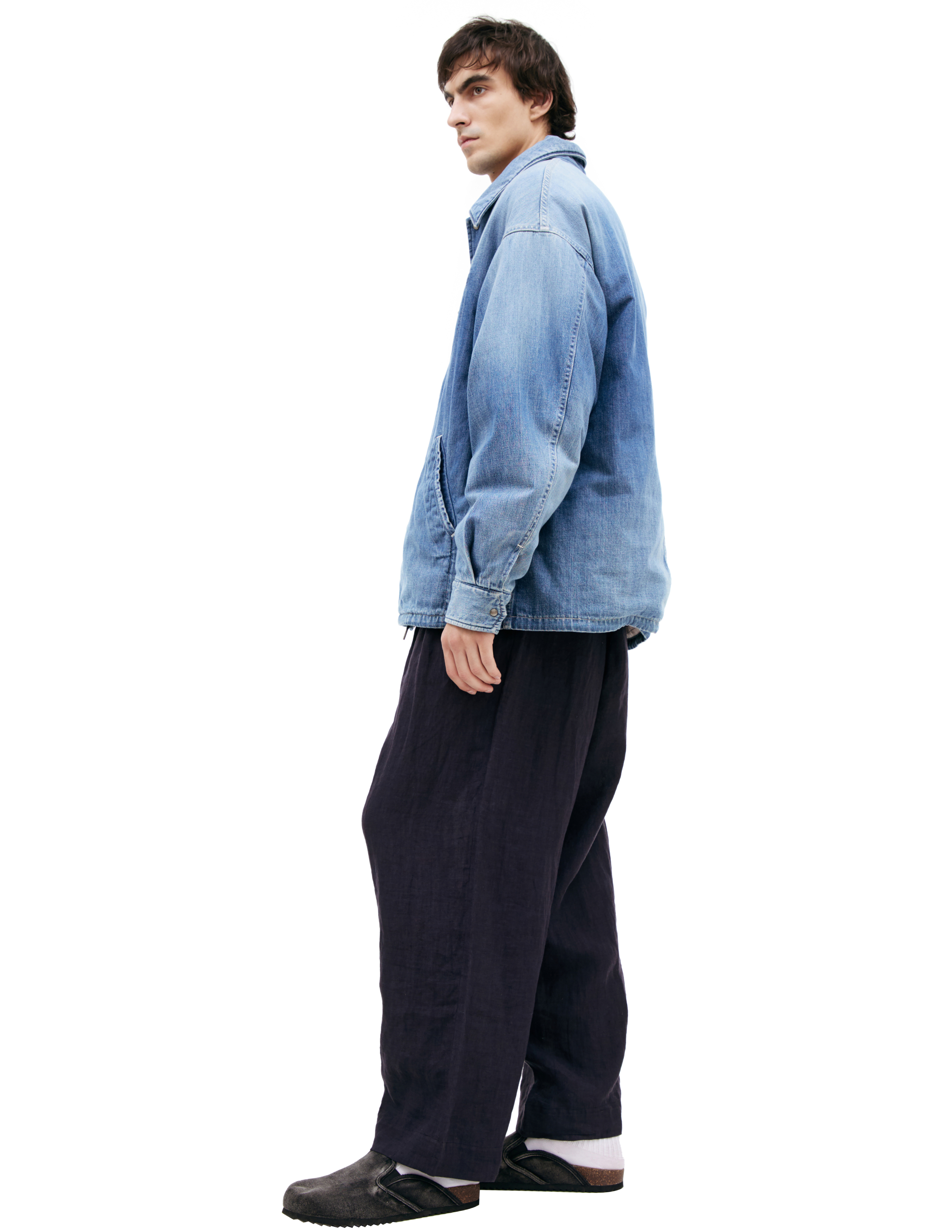 Visvim Puffed Denim Jacket In Blue