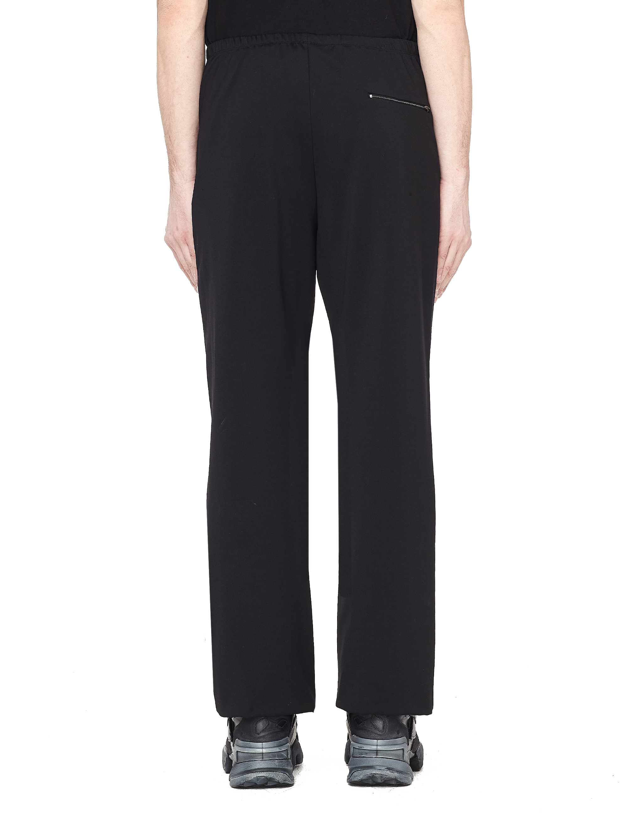Buy Balenciaga men black straight leg arrowed track pants