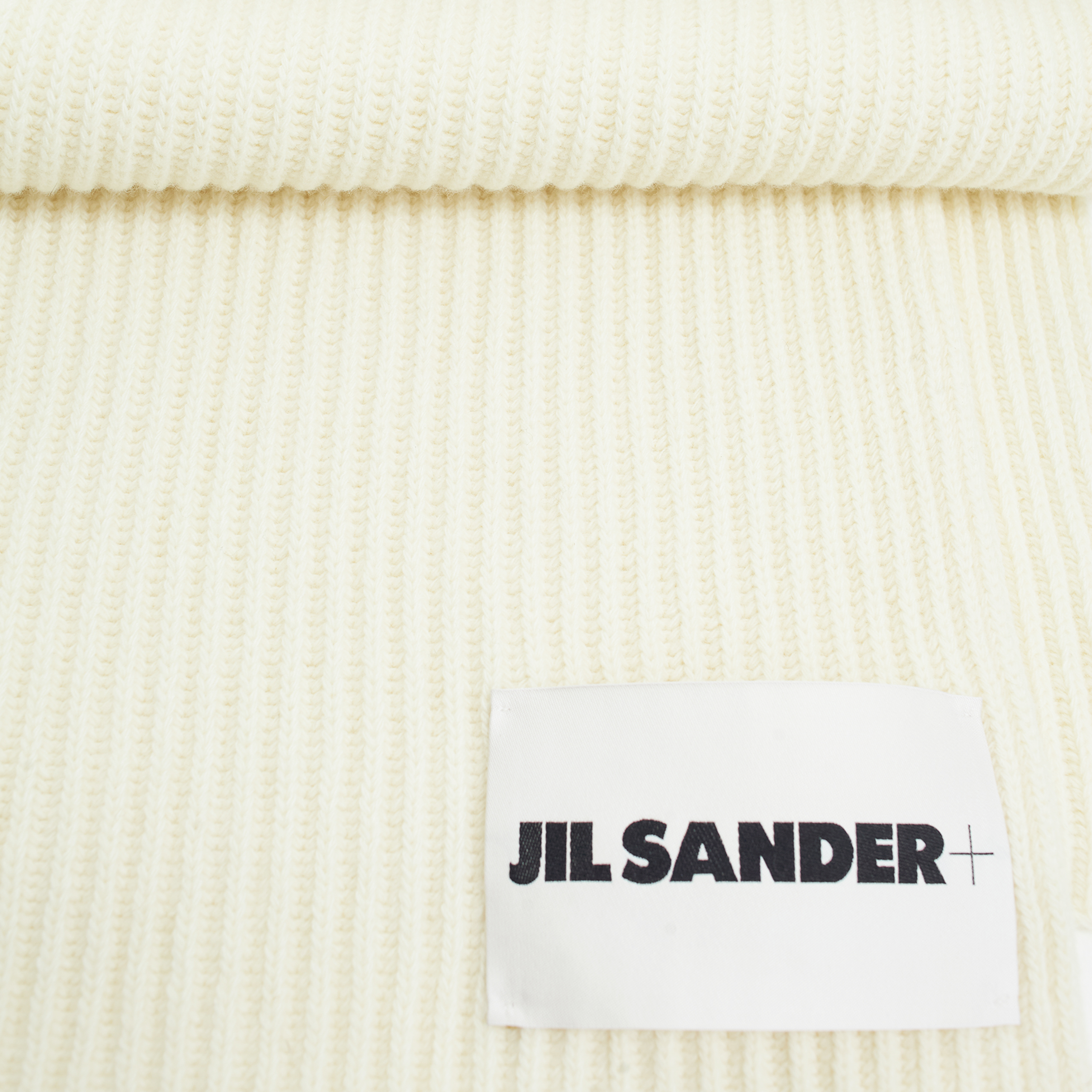 Jil Sander Coarse-knit Wool Scarf In White