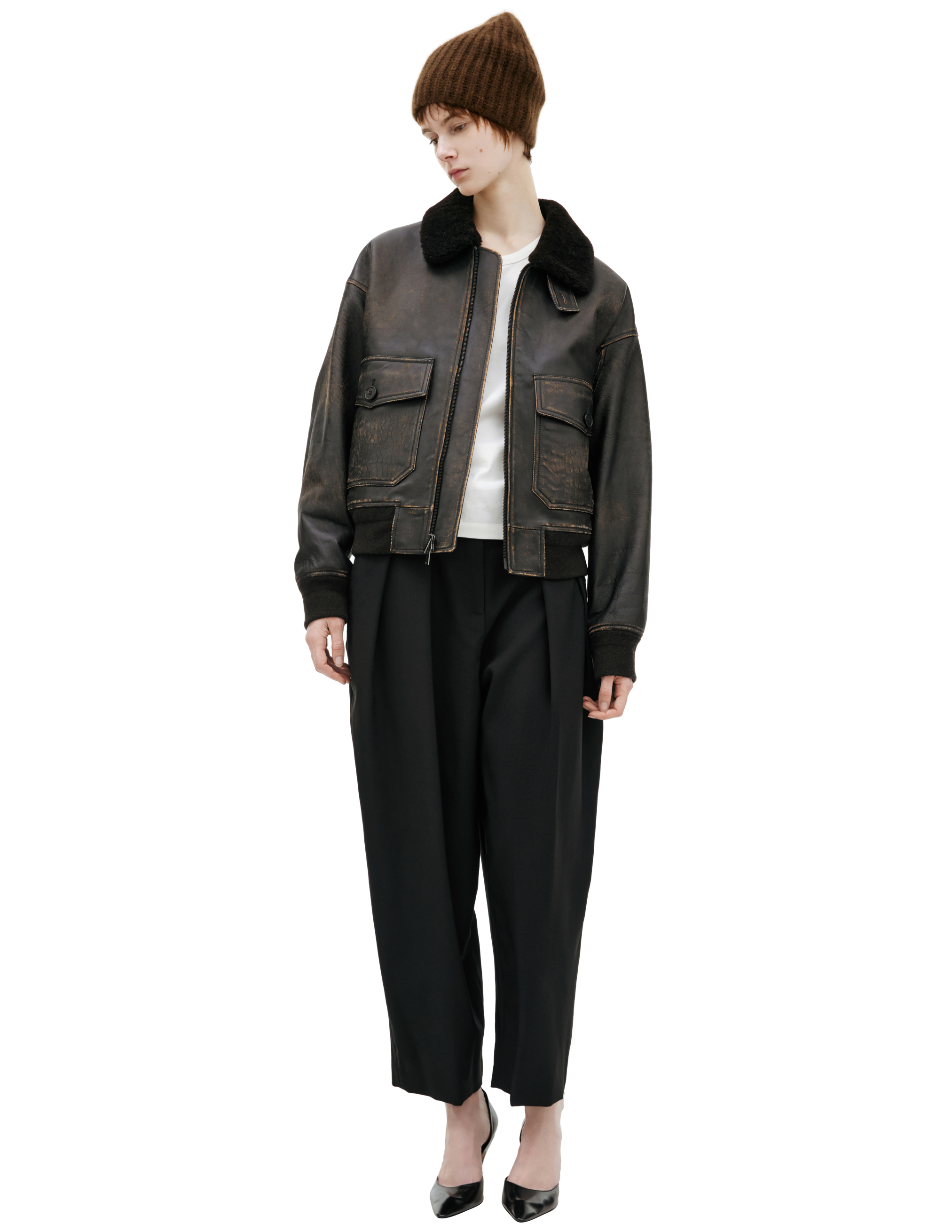 The Row Jacket With Patch Pockets In Black