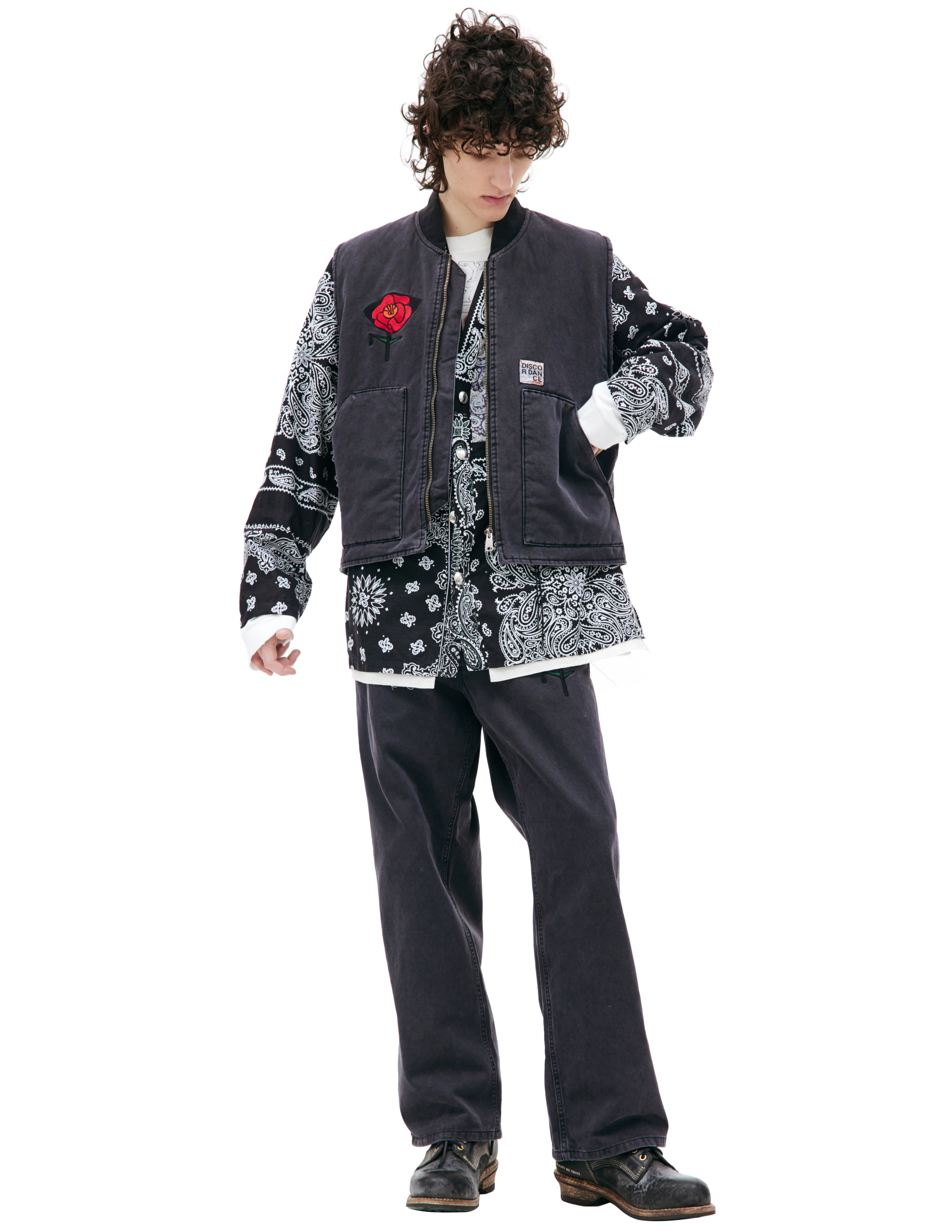 Children of the discordance Embroidered cotton vest