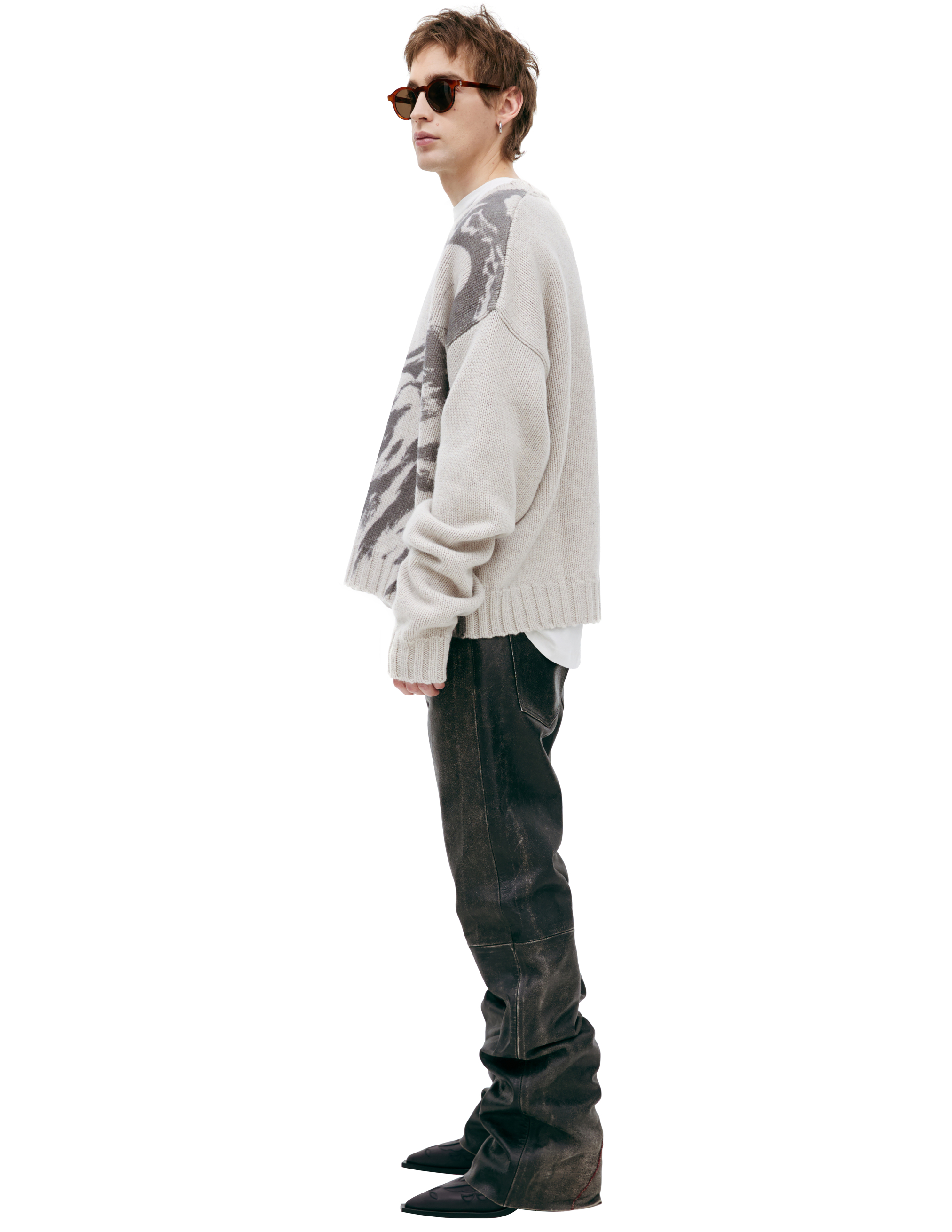 Enfants Riches Deprimes Cashmere Knitted Sweater In Beige