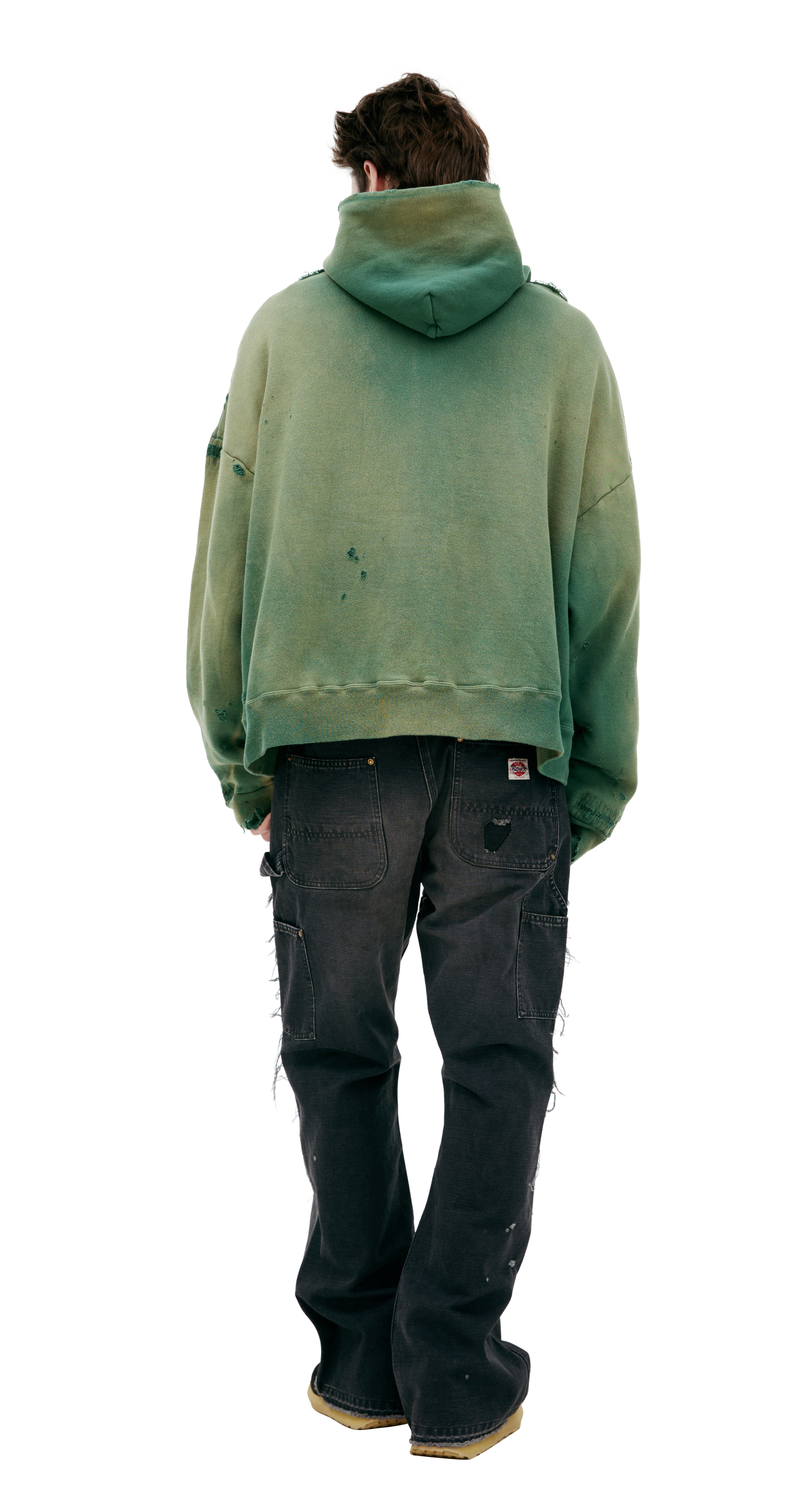 Buy Saint Mxxxxxx men green hoodie with zipper for $1,411