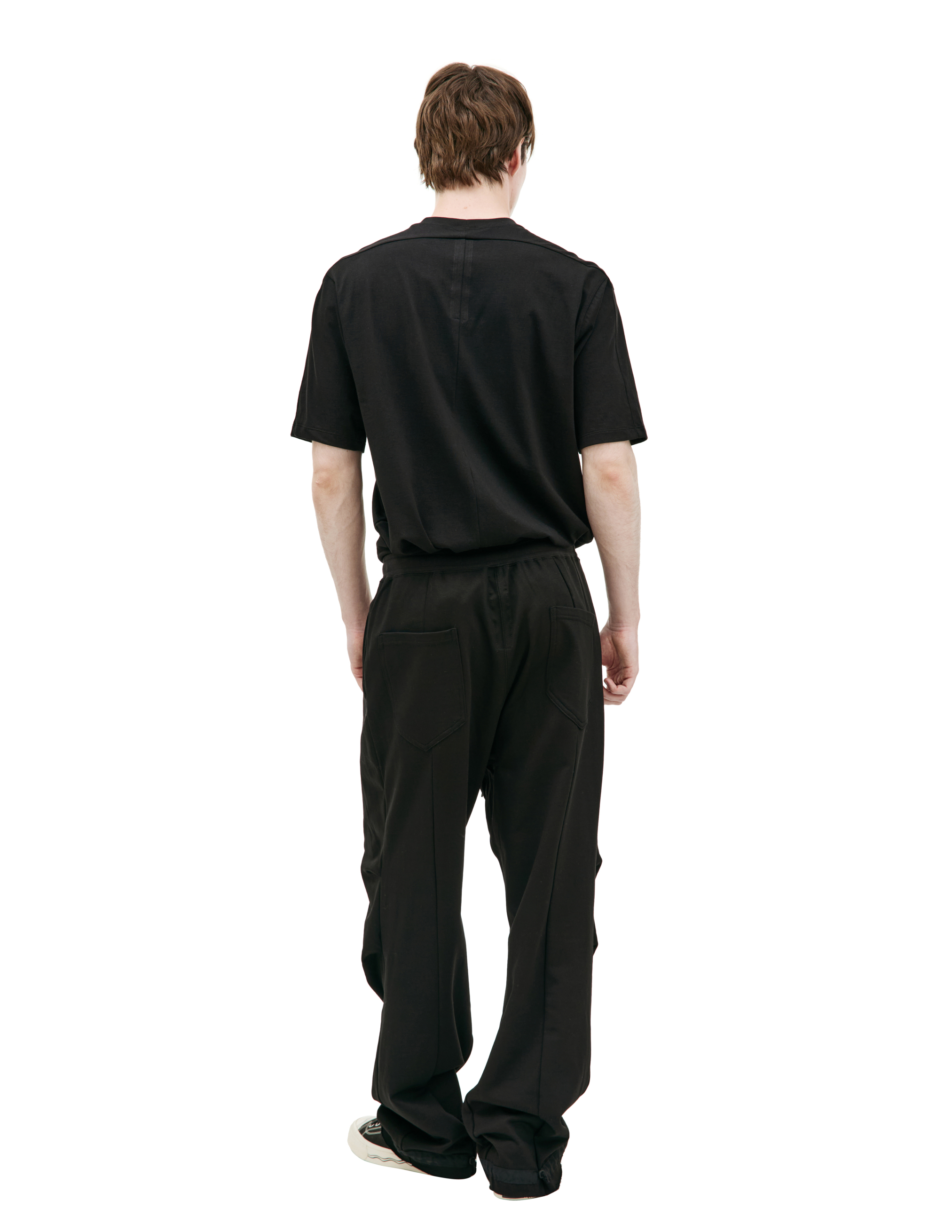 THE VIRIDI-ANNE BLACK COTTON SWEATPANTS 