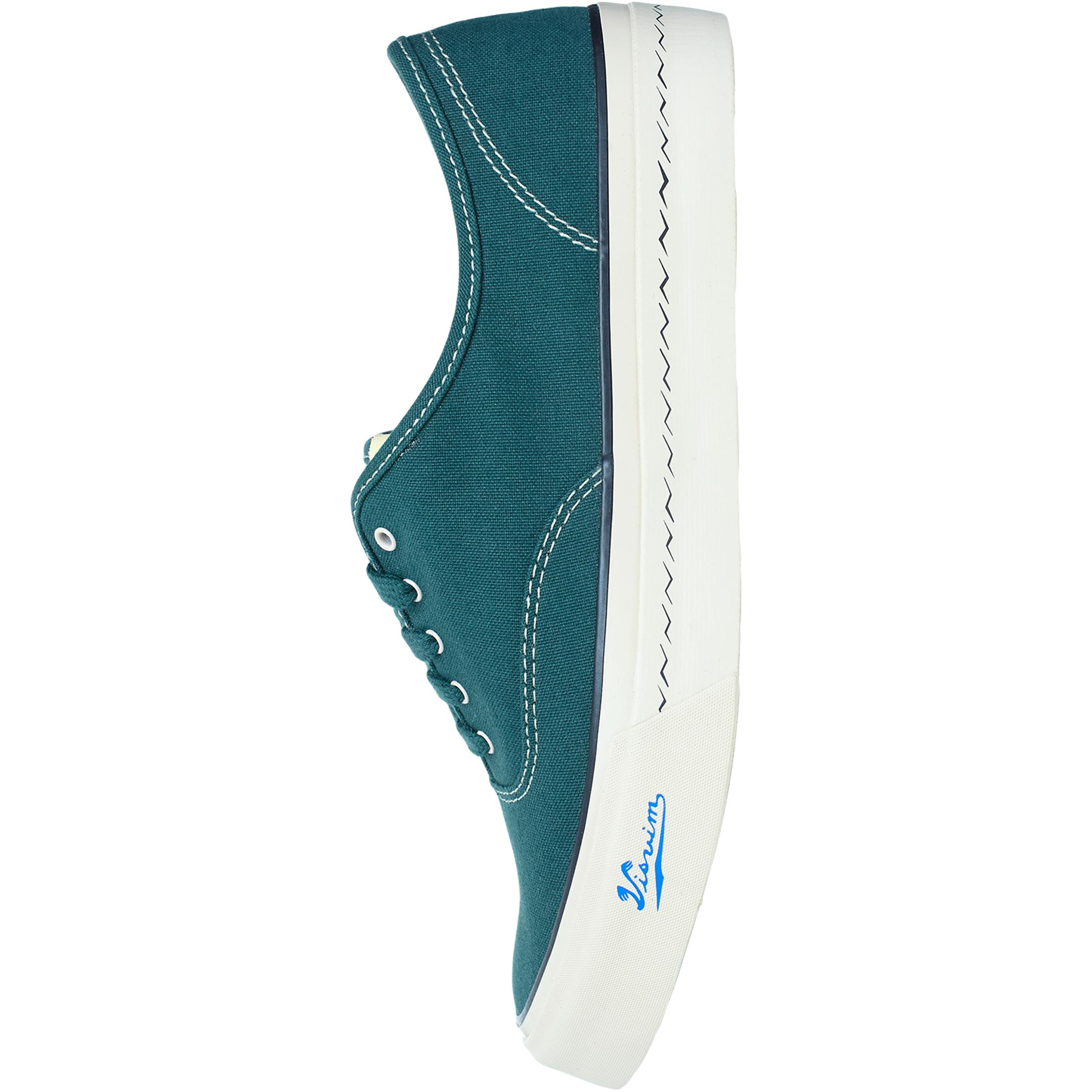 Shop Visvim Logan Deck Сanvas Sneakers In Green