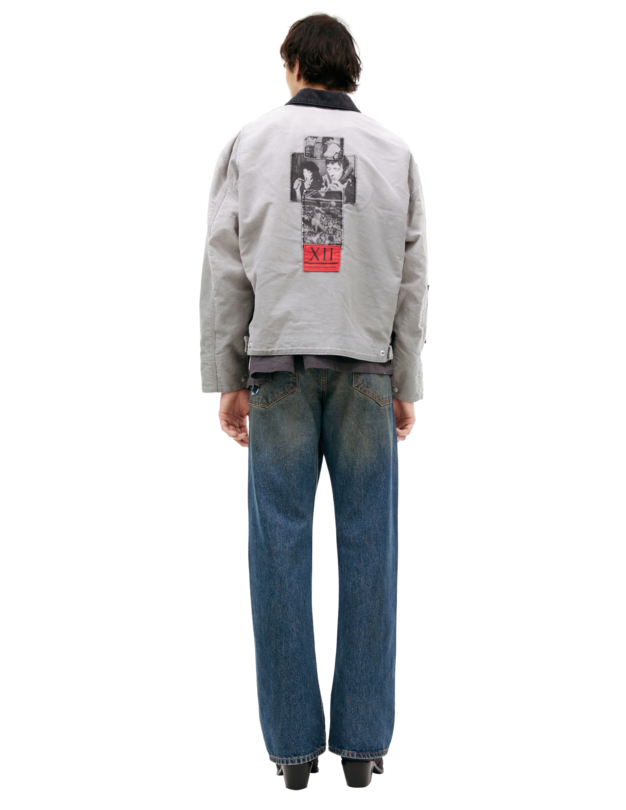 Enfants Riches Deprimes Grey Jacket With Patches In Gray
