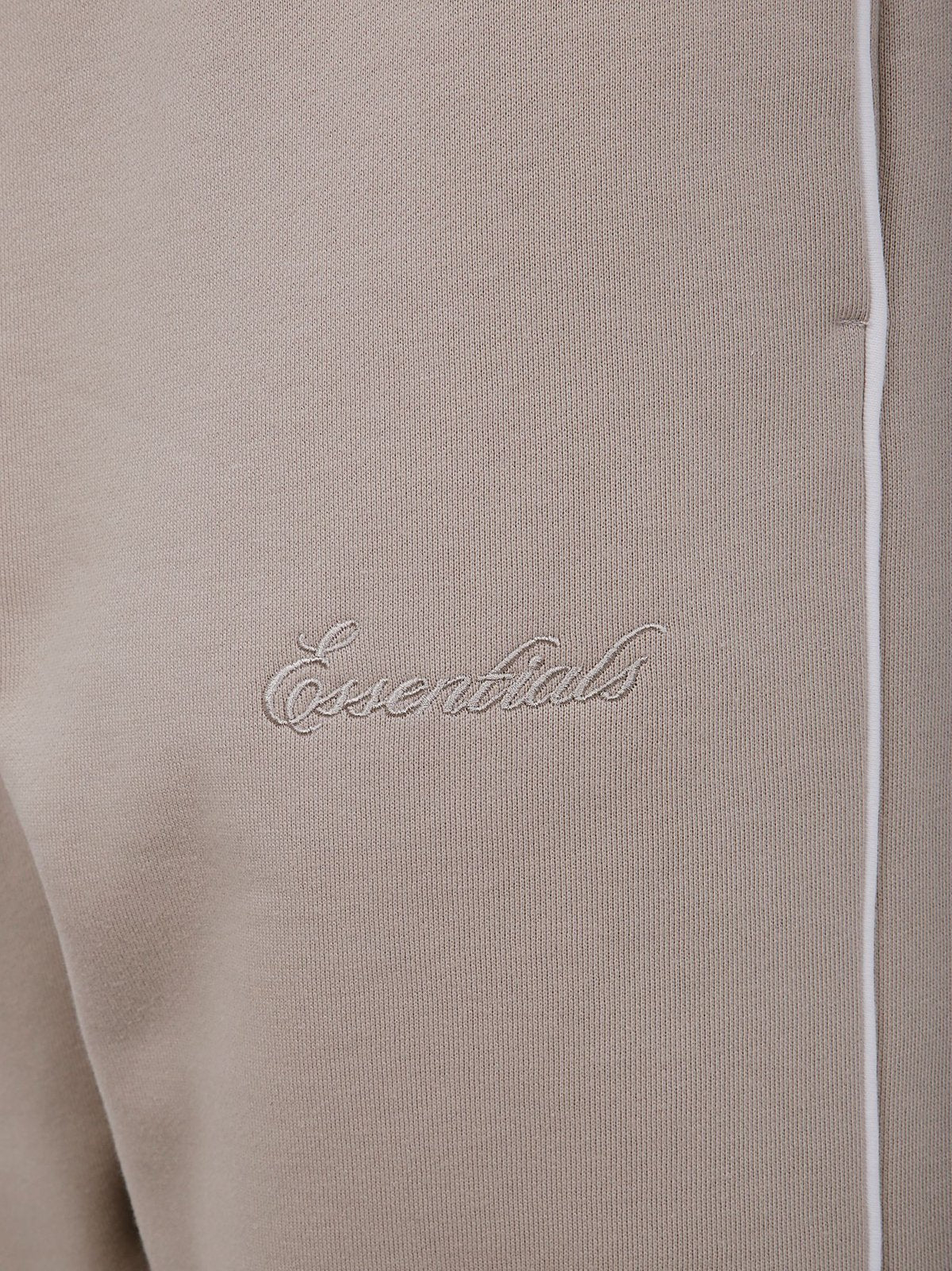 Essentials Relaxed Fleece Sweatpants With Piping In Neutral