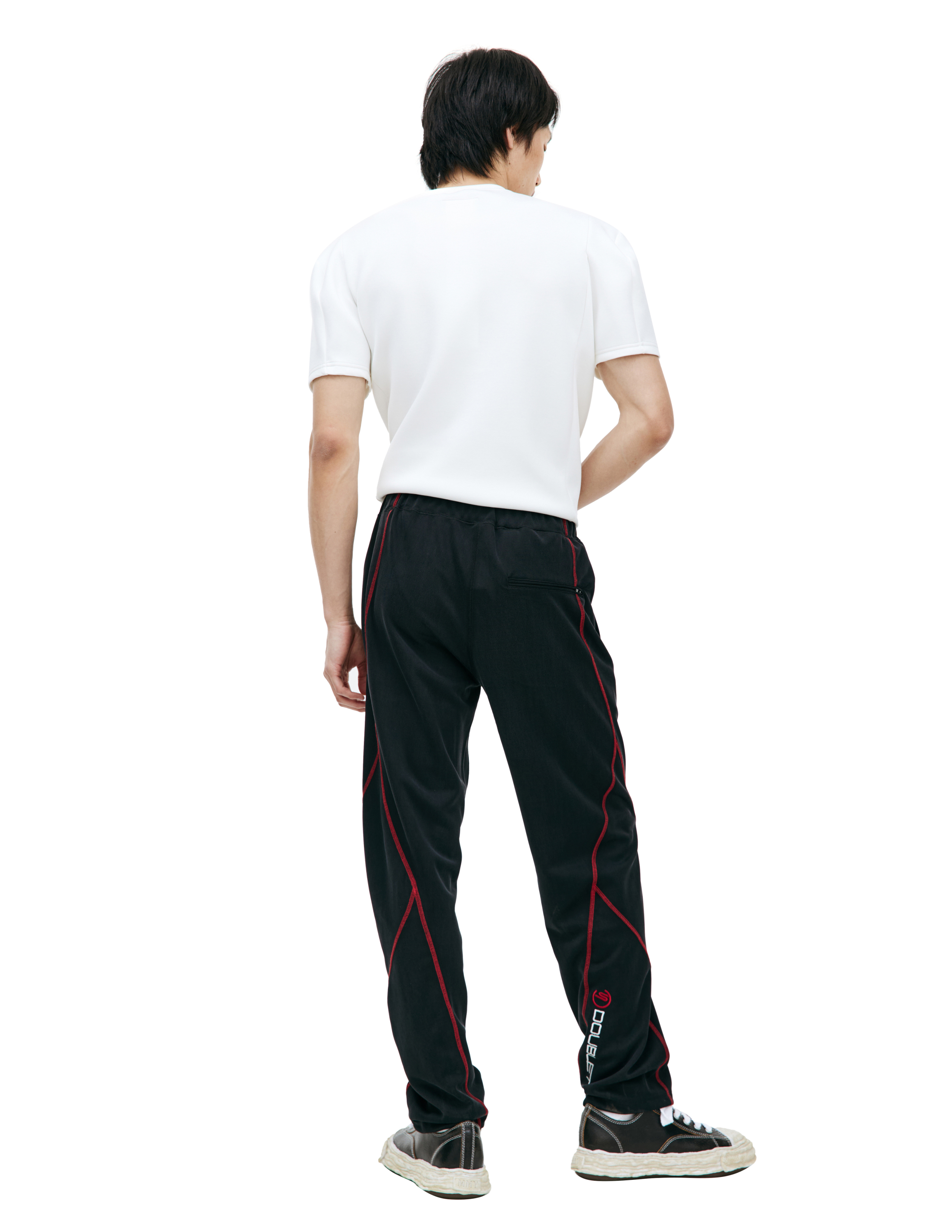 Shop Doublet Сontrast Seams Sweatpants In Black