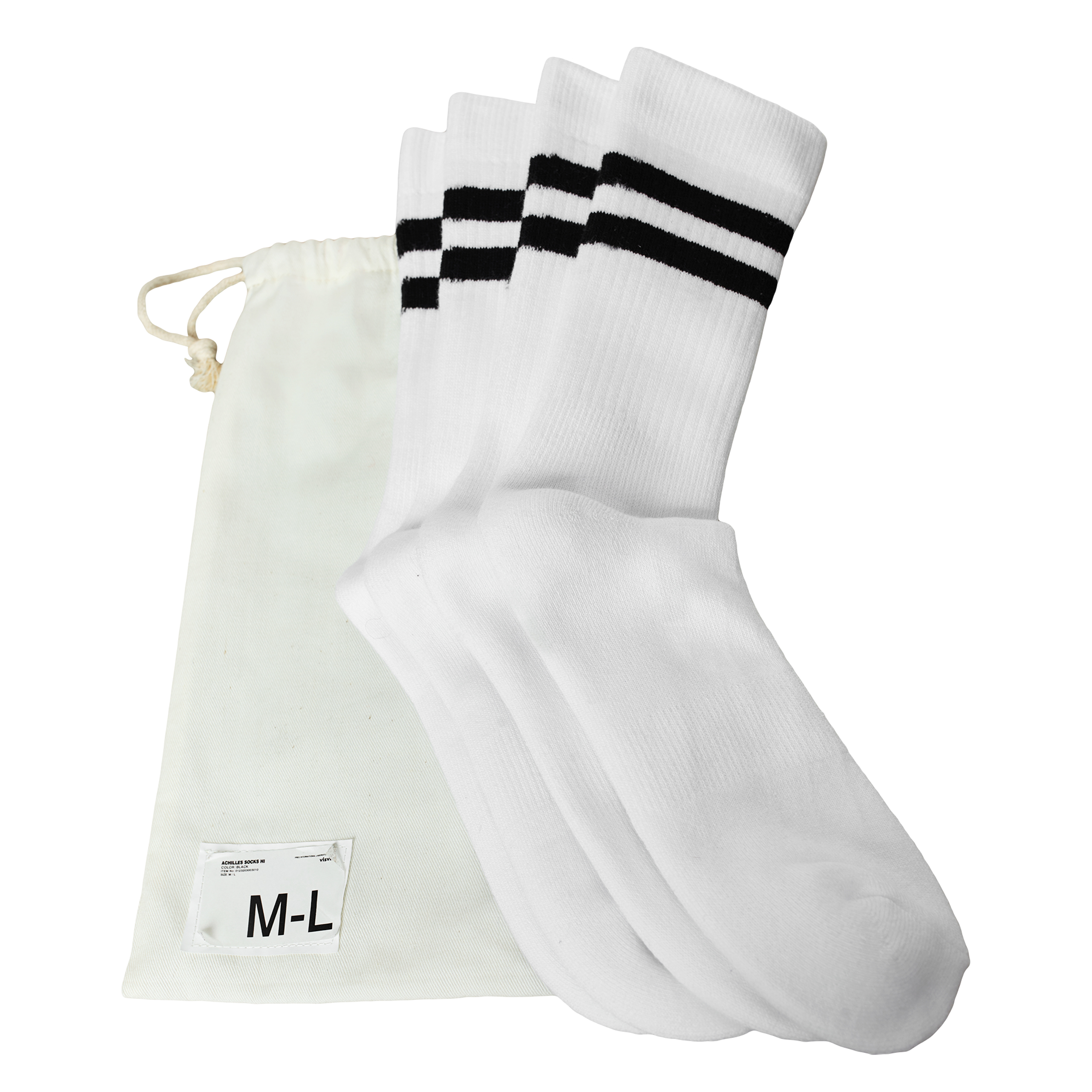 Buy visvim men white 2 pack socks for $150 online on SV77