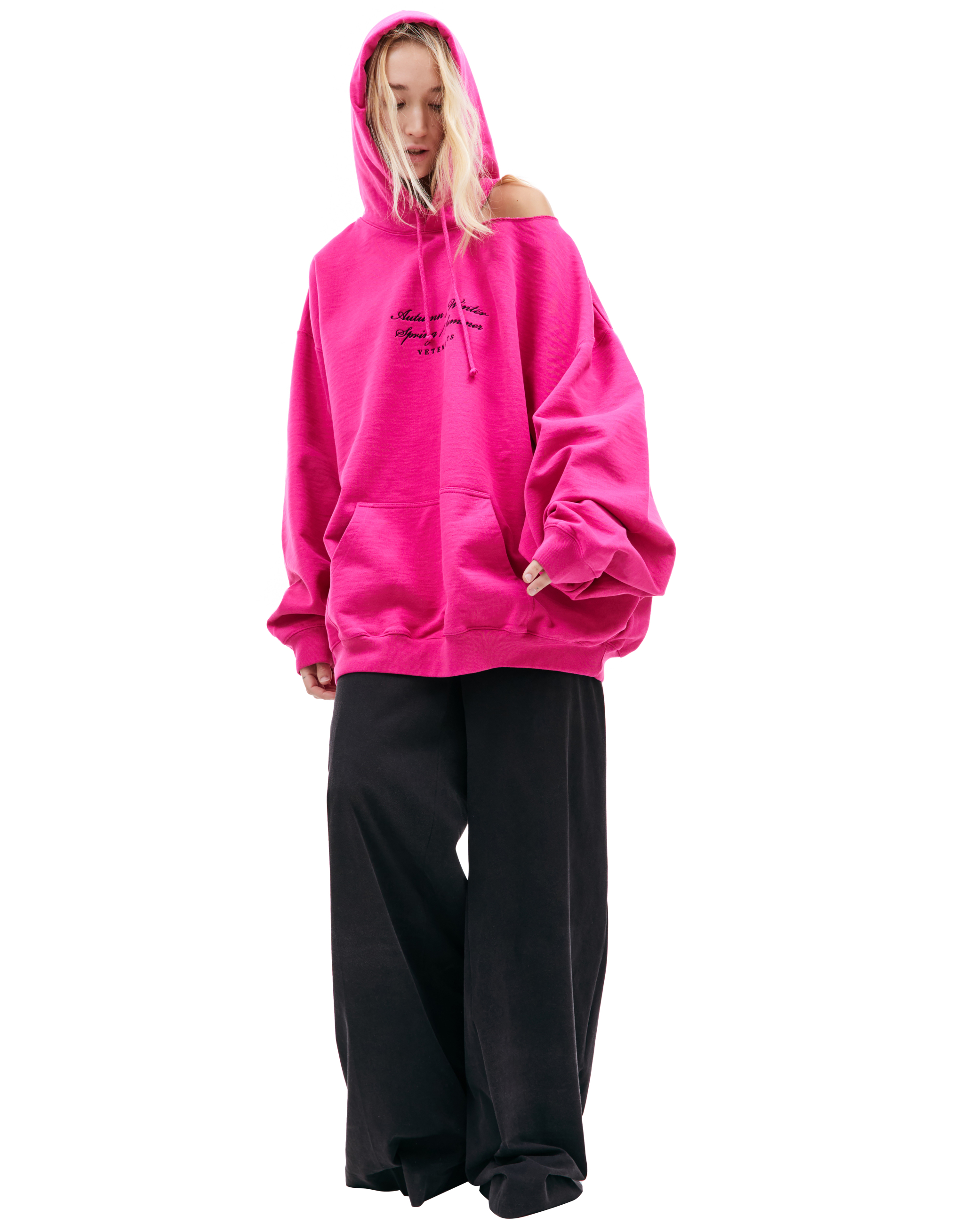 VETEMENTS Pink oversized hoodie