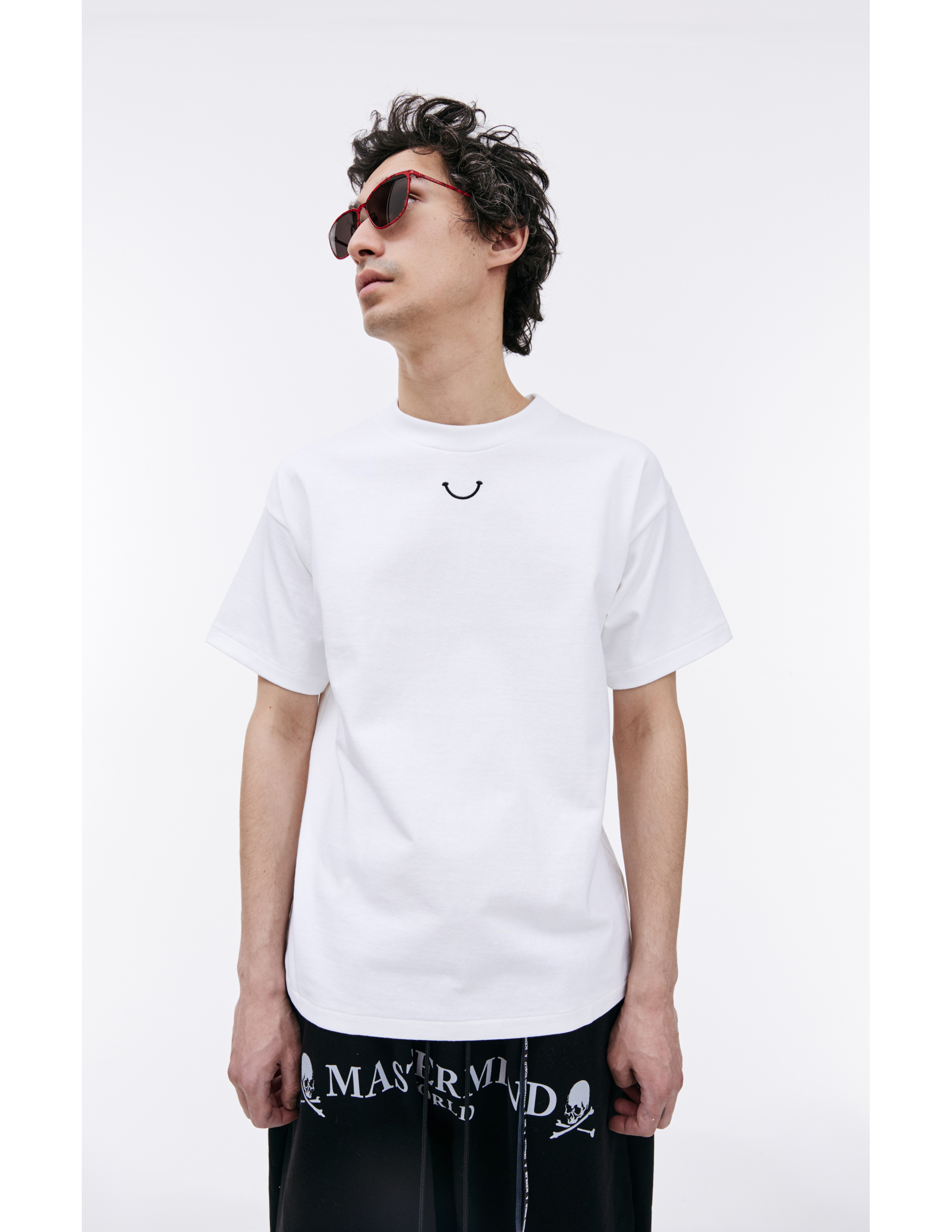 Shop Readymade Embroidered Logo T-shirt In White