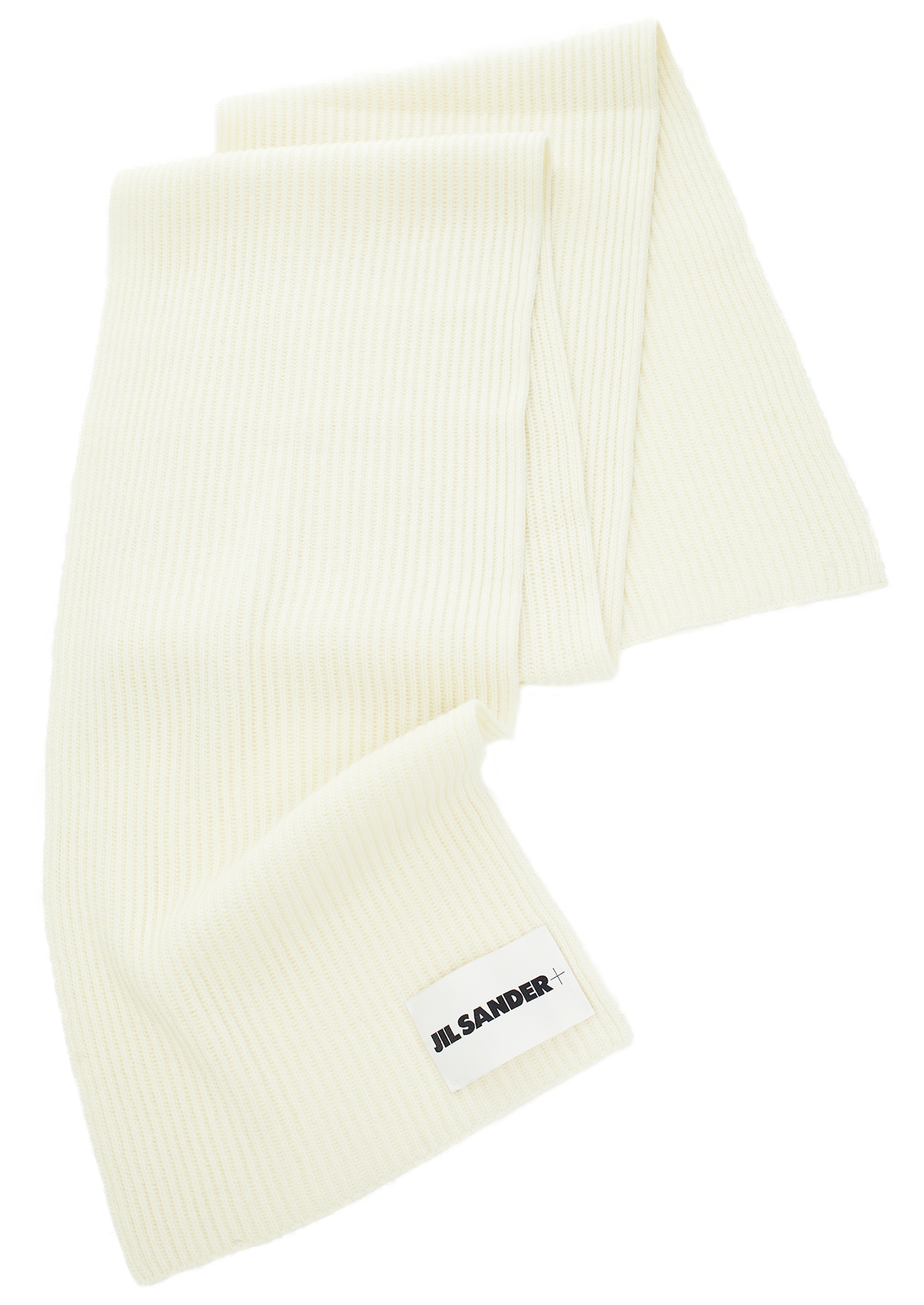 Buy Jil Sander women white coarse-knit wool scarf for €265 online