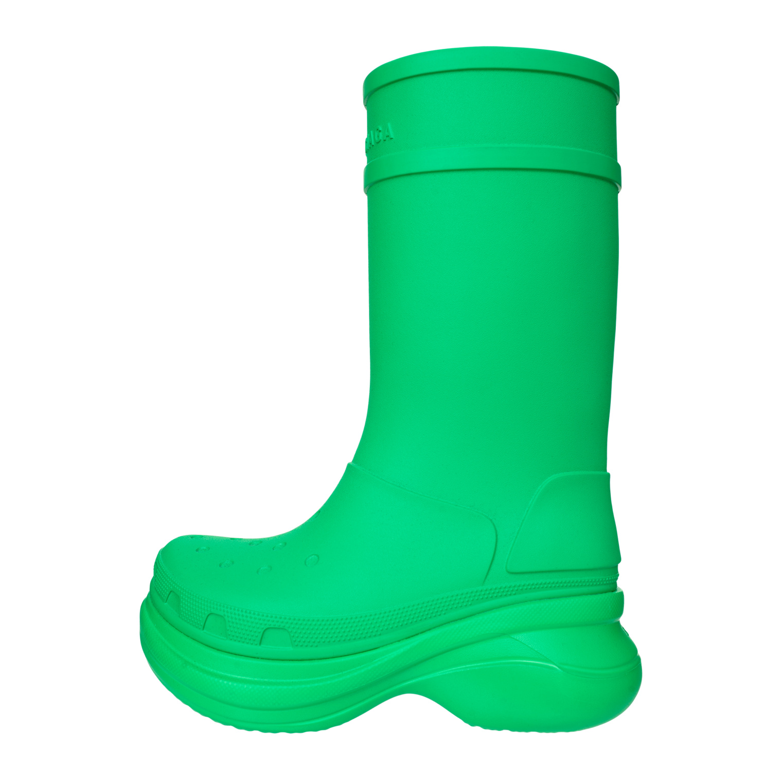 Balenciaga Green Rubber Boots