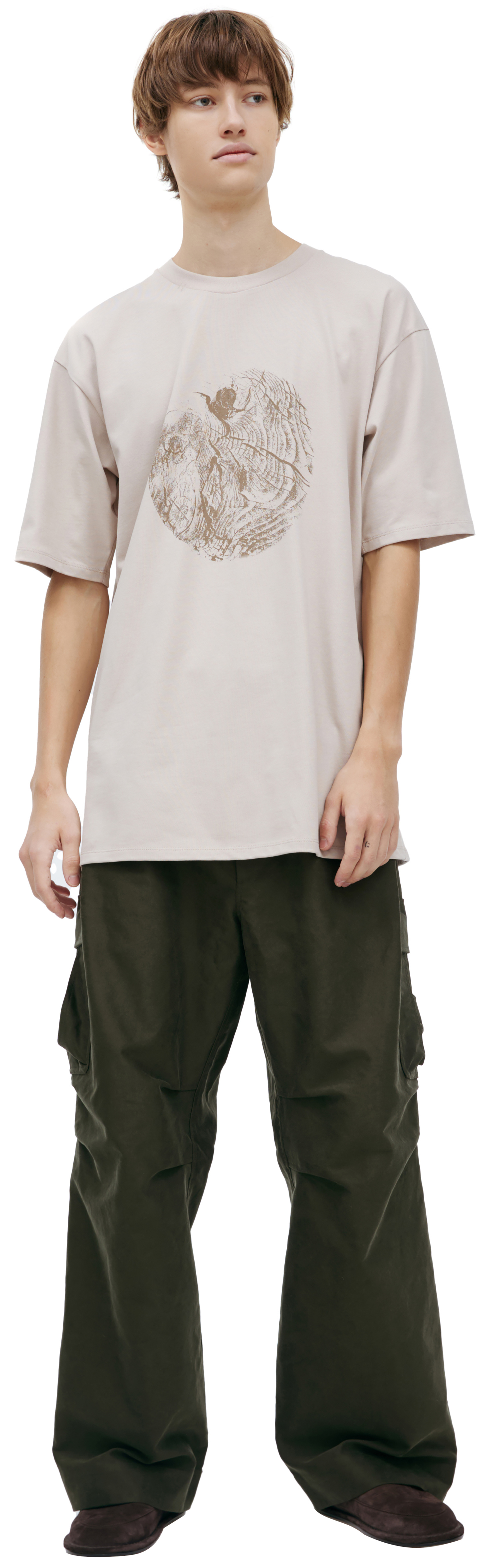 PLANIMETRY Beige print T-shirt