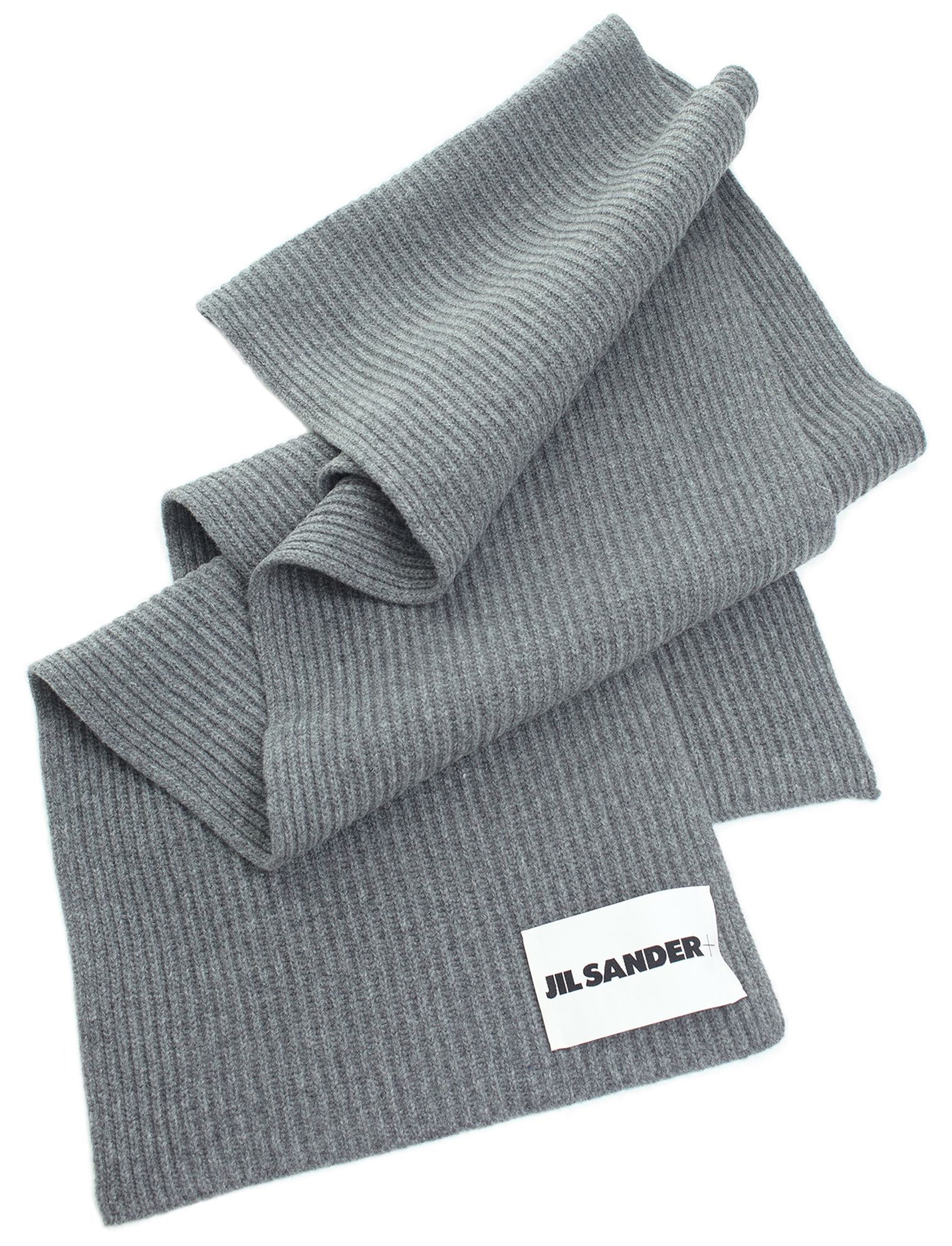 Jil Sander Knitted scarf with patch