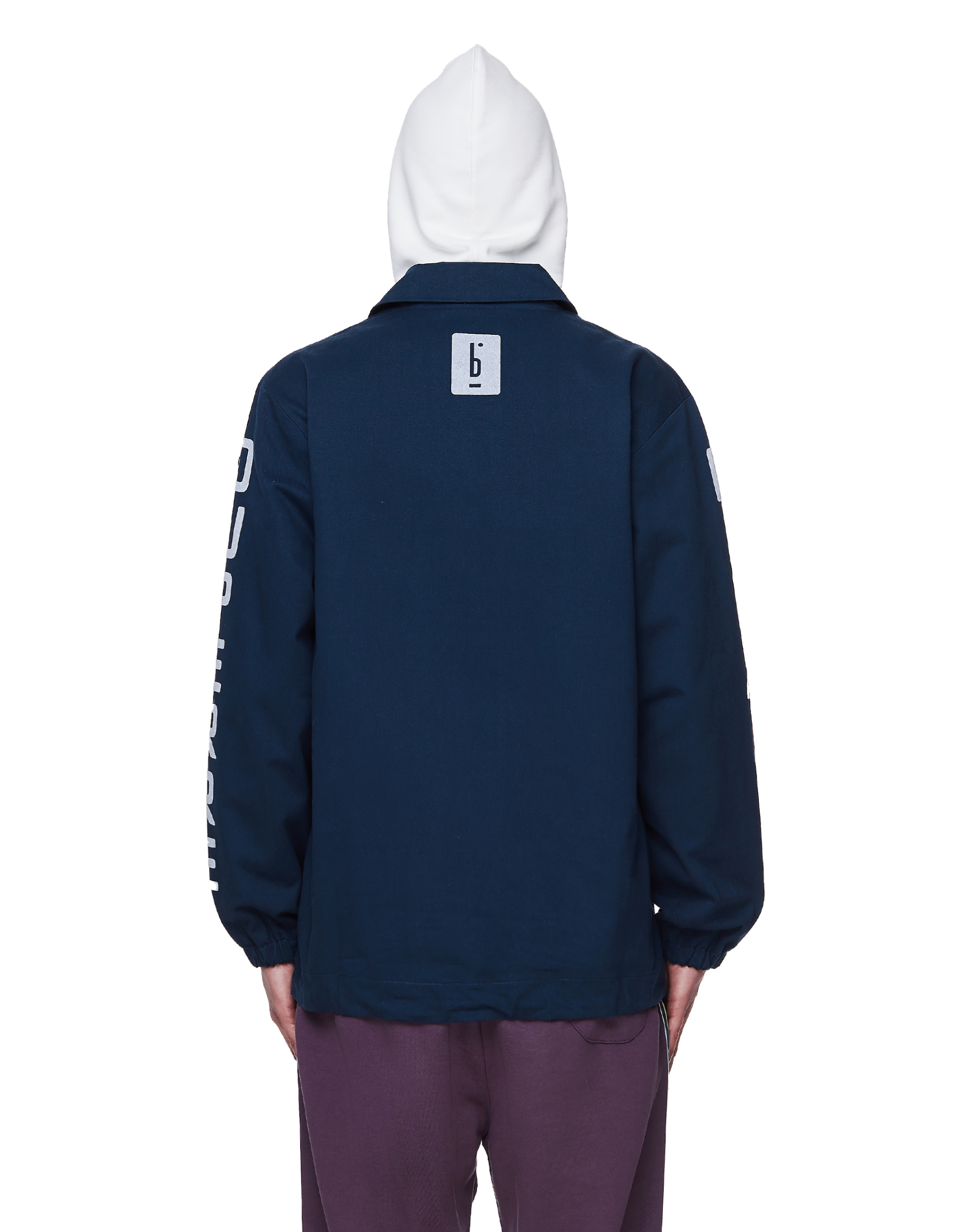 Pigalle Navy Blue Cotton TM Coach Jacket