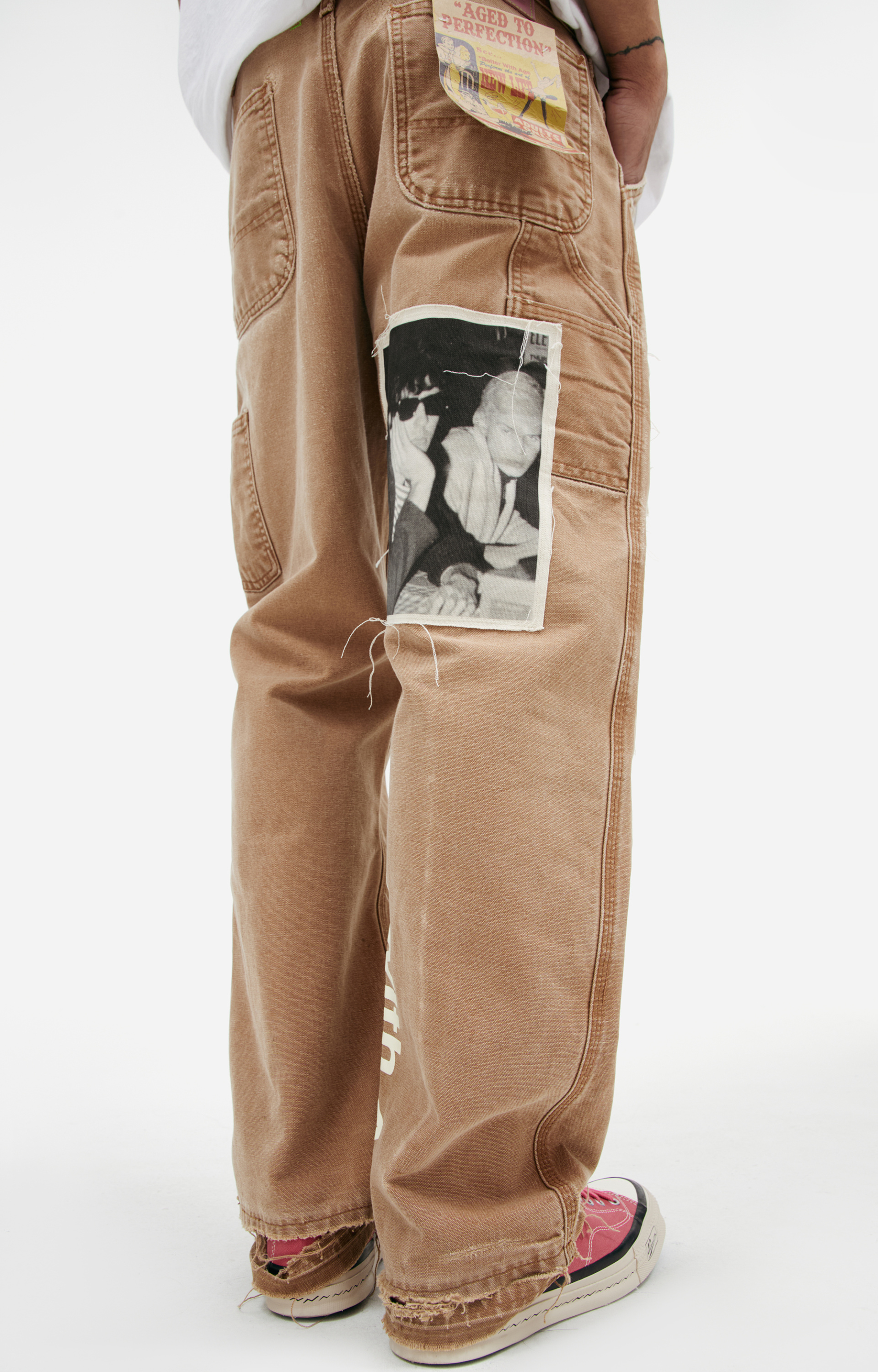 BETTER WITH AGE Wide patch jeans