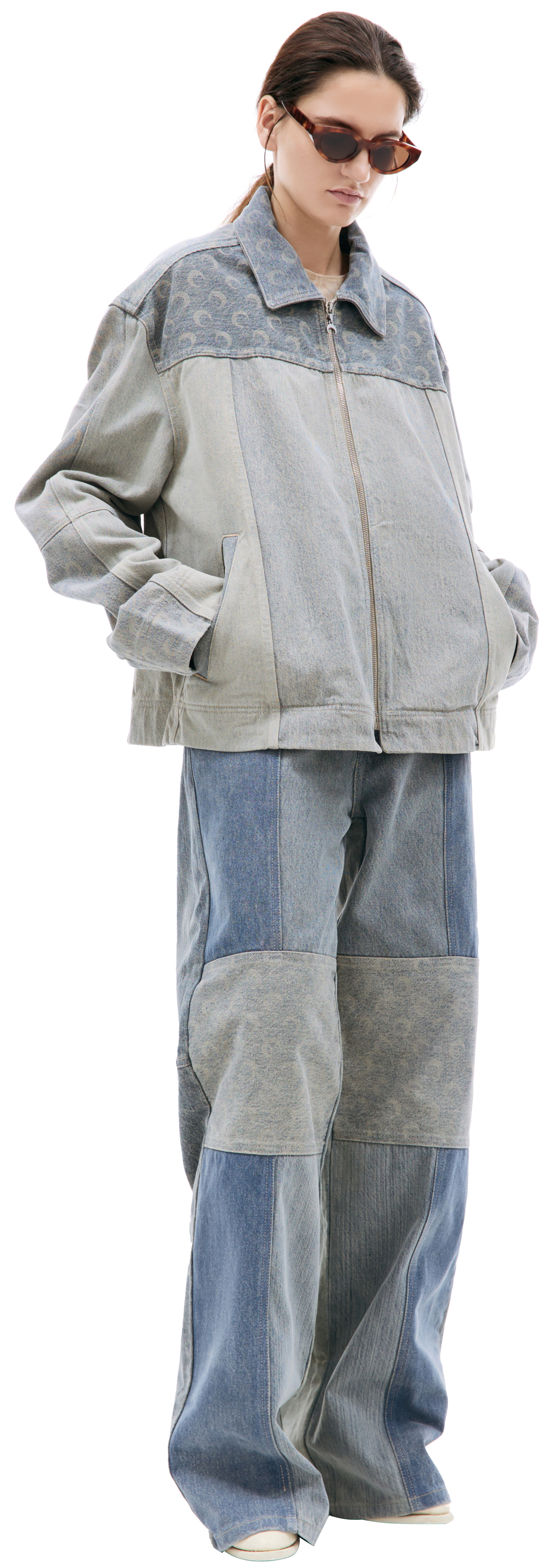 MARINE SERRE Fading denim jacket