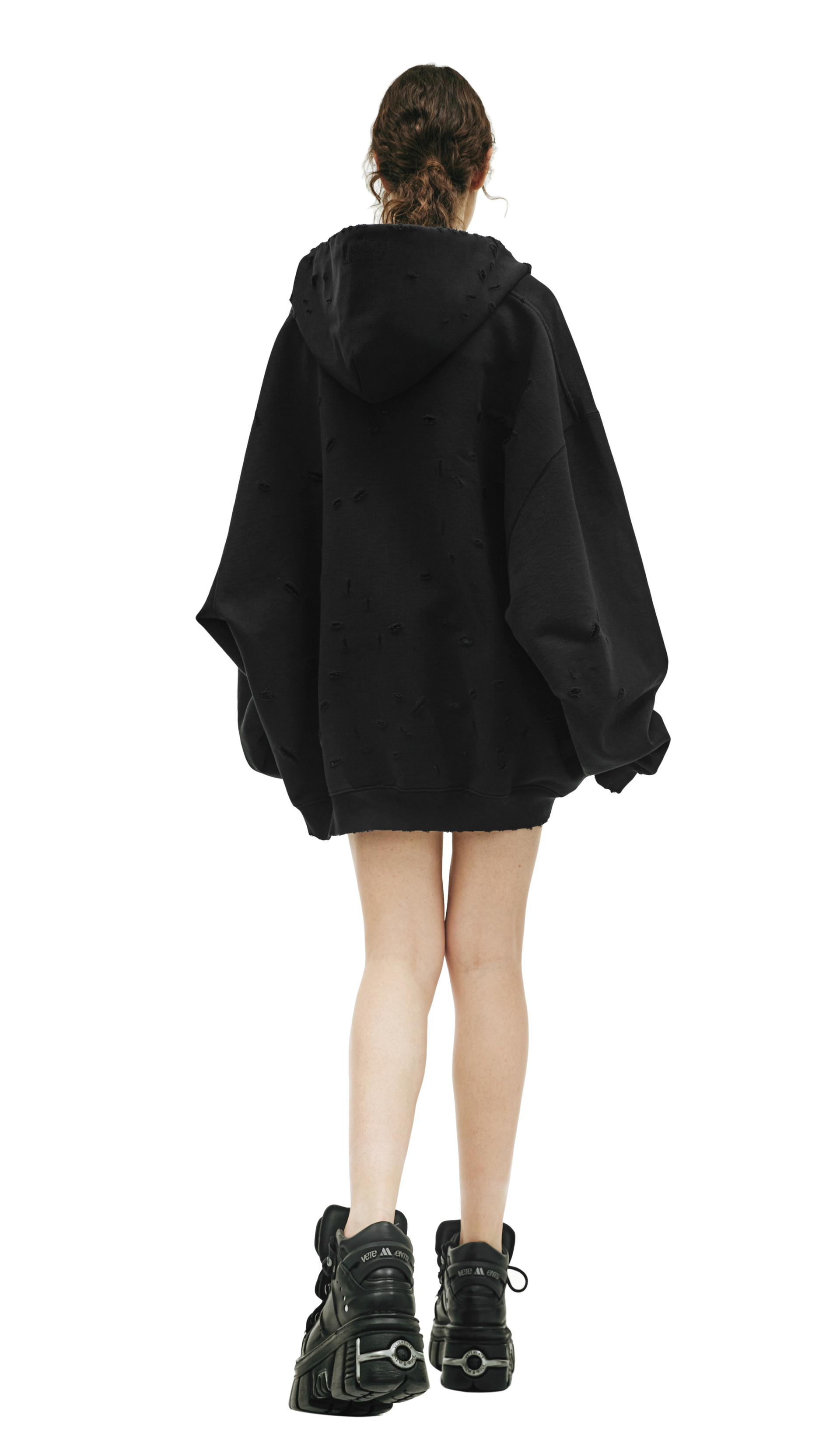 VETEMENTS Destroyed zip-up hoodie