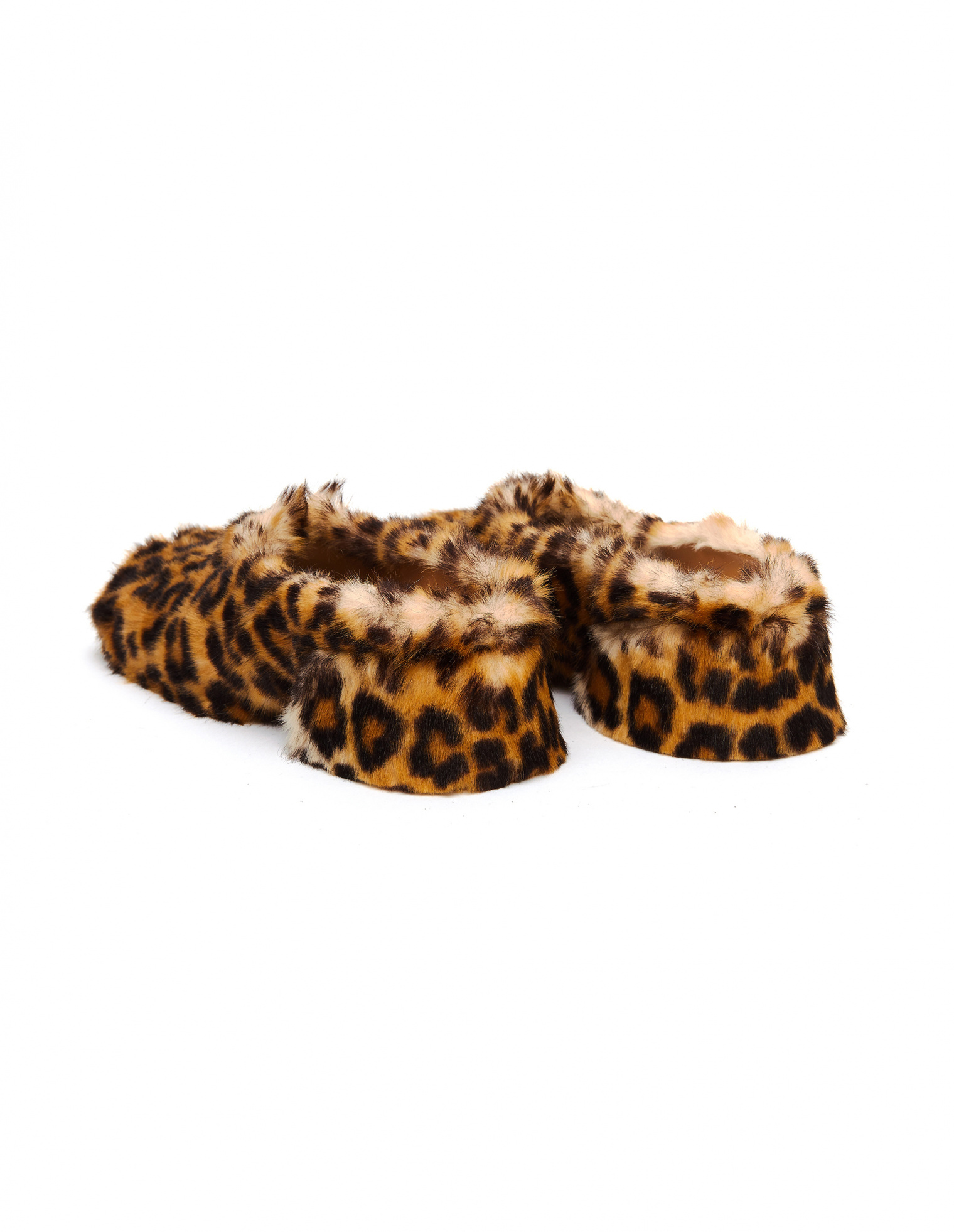 Maison Margiela Leopard Faux Fur Sandals