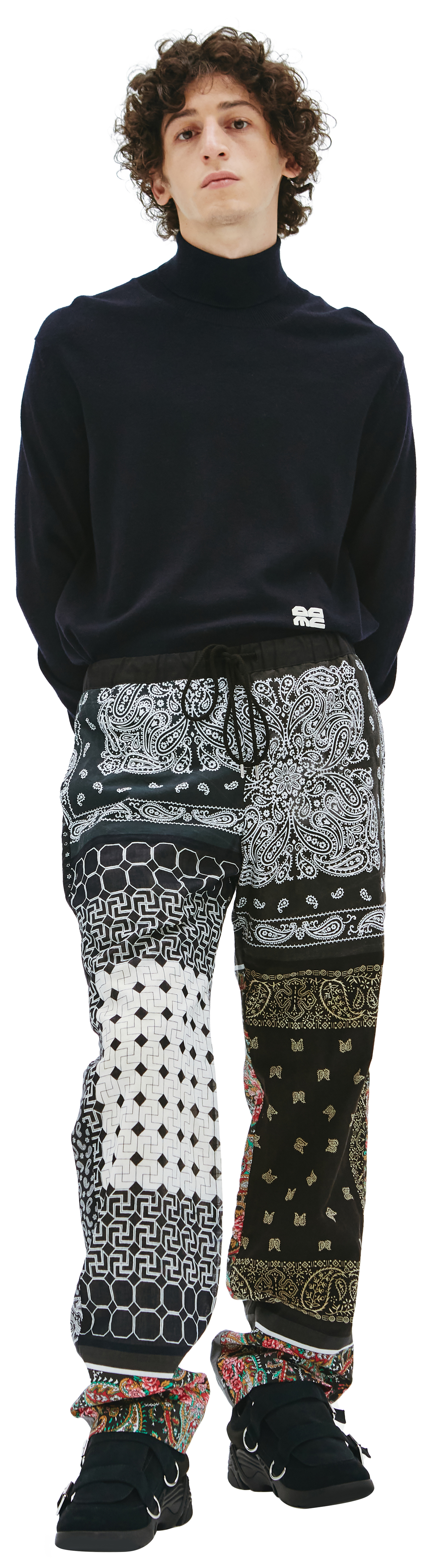 Children of the discordance Bandana patchwork trousers