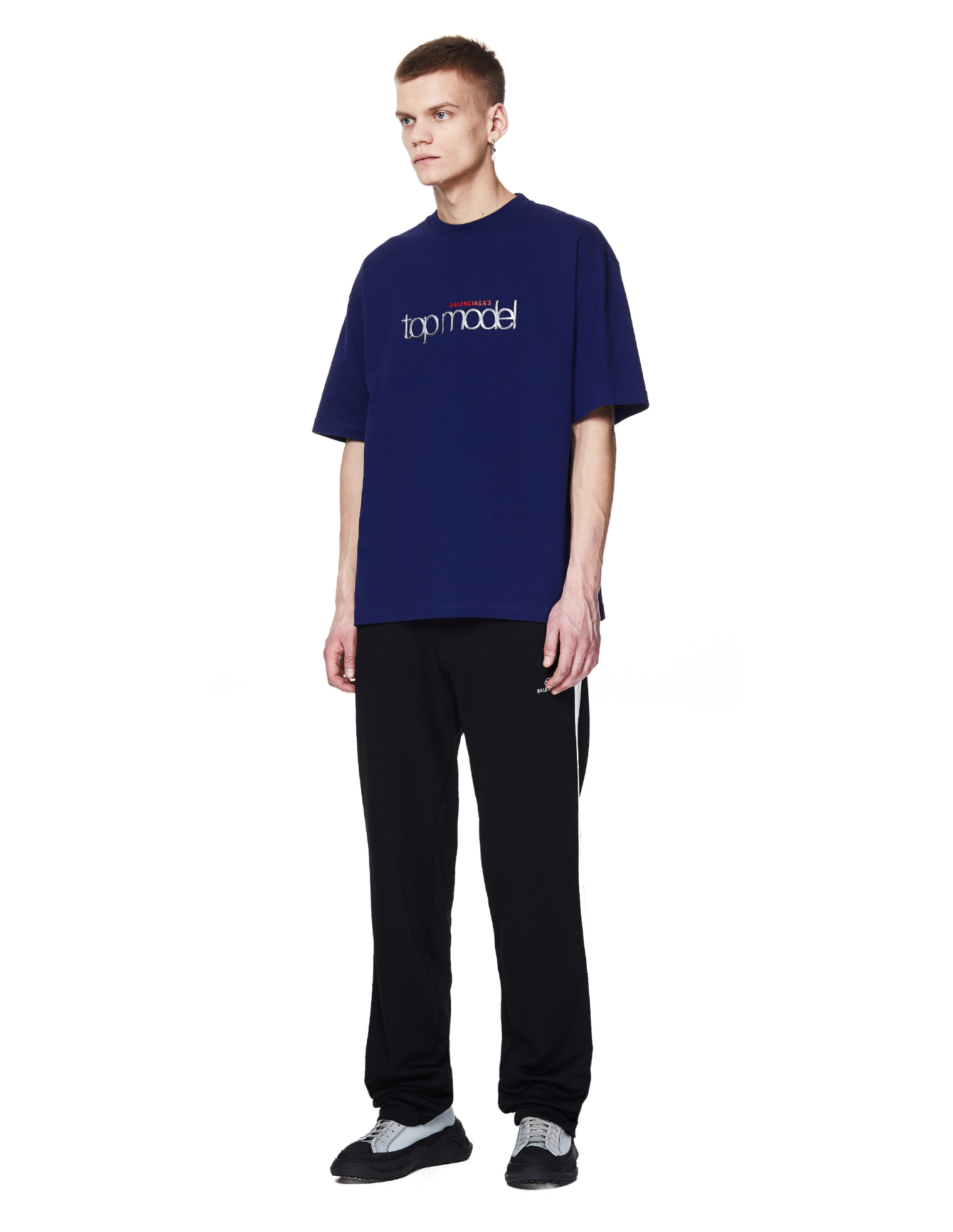 Balenciaga Спортивные брюки с белыми лампасами