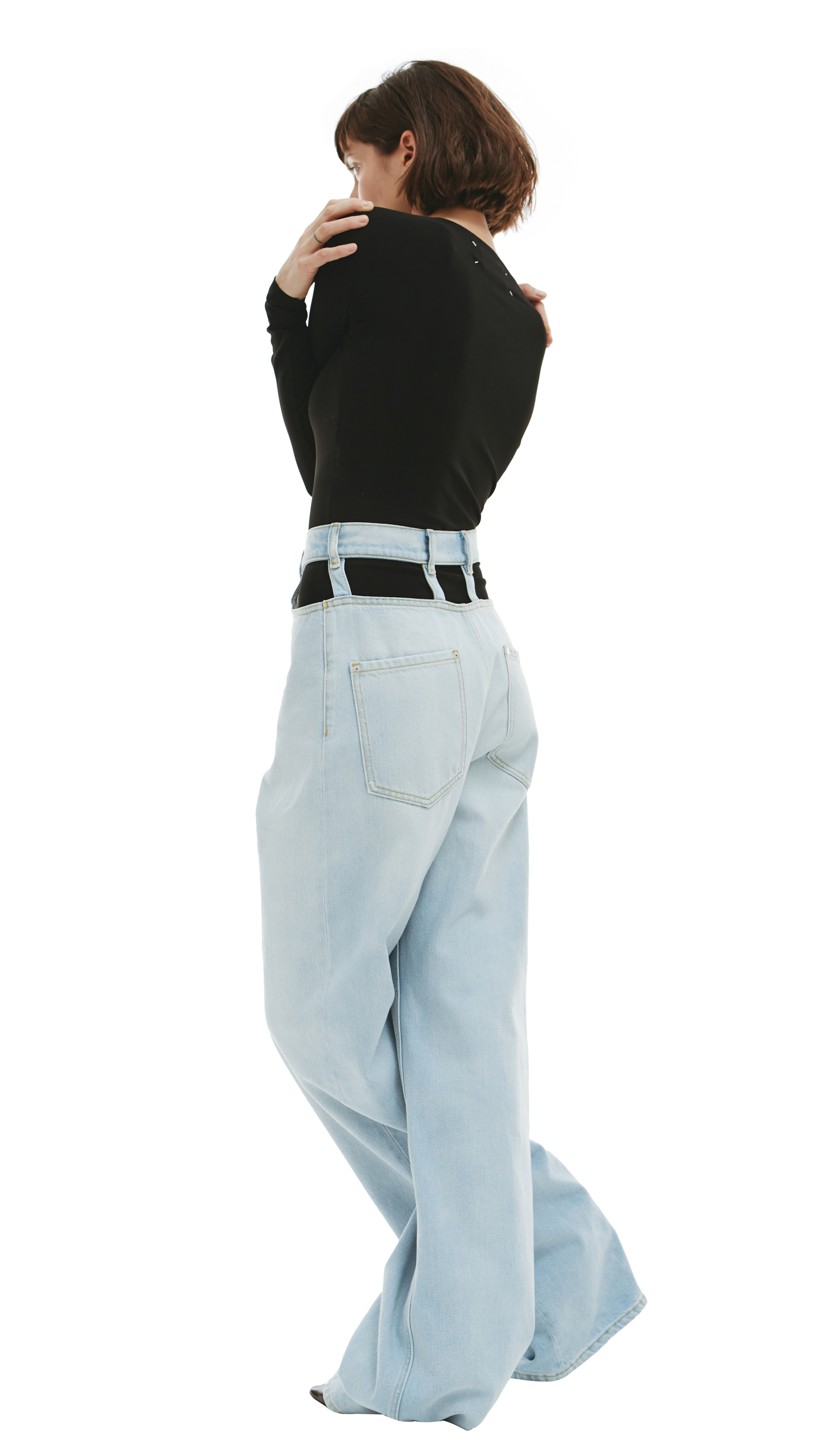 Maison Margiela Blue Cut-Out Jeans