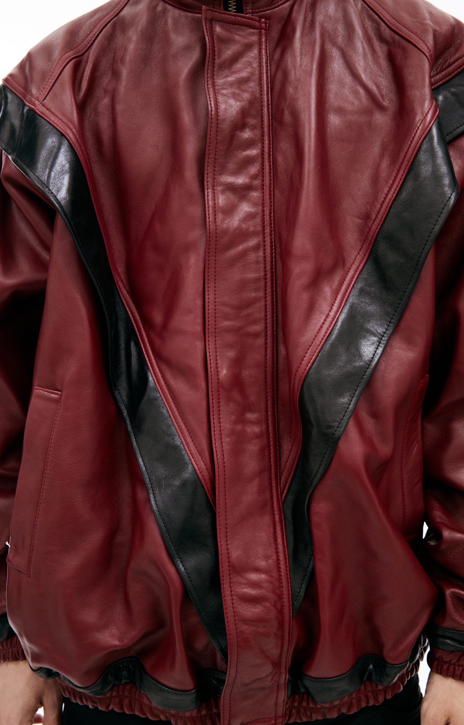 Doublet Leather jacket with high collar