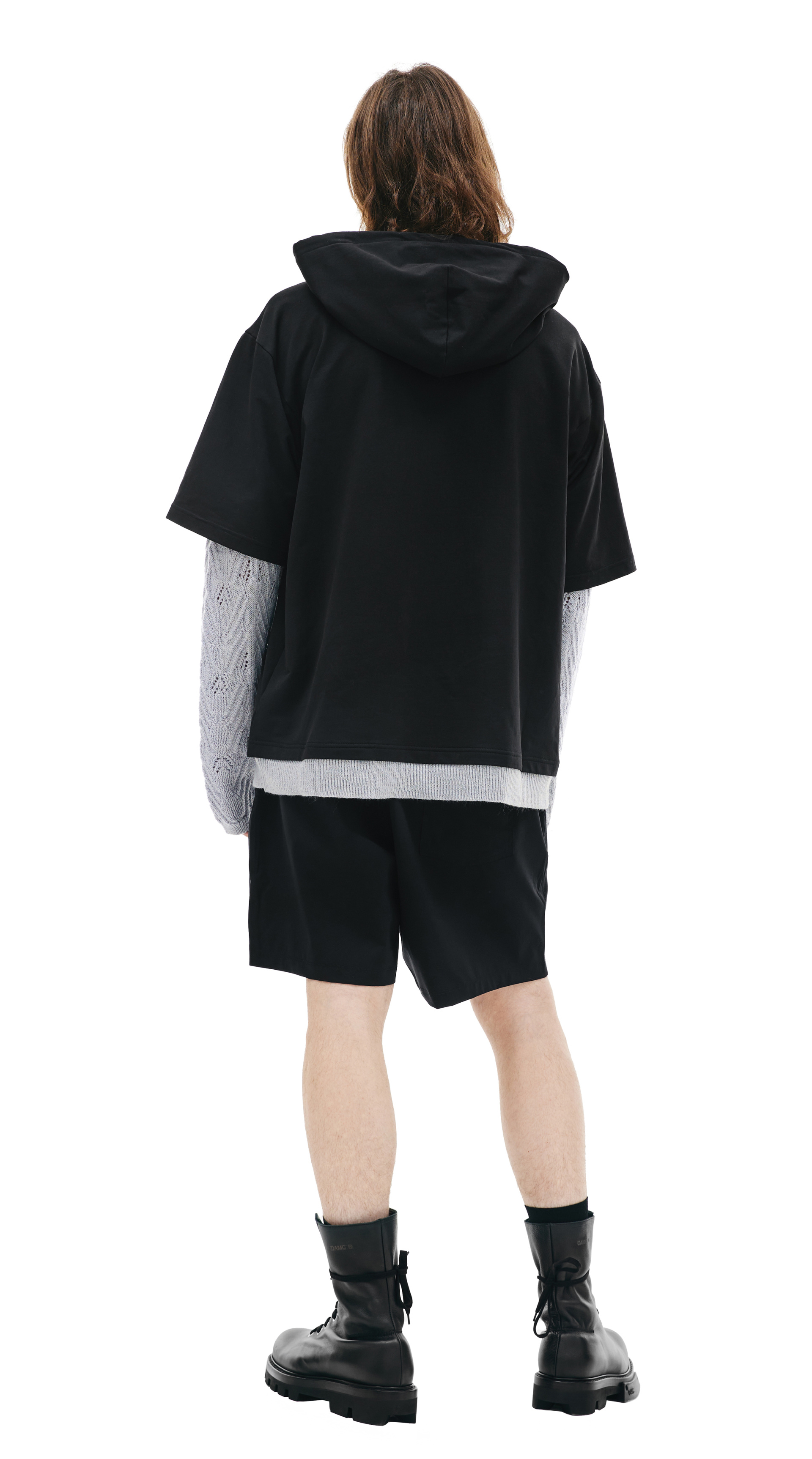 Nahmias Hoodie with knit sleeves