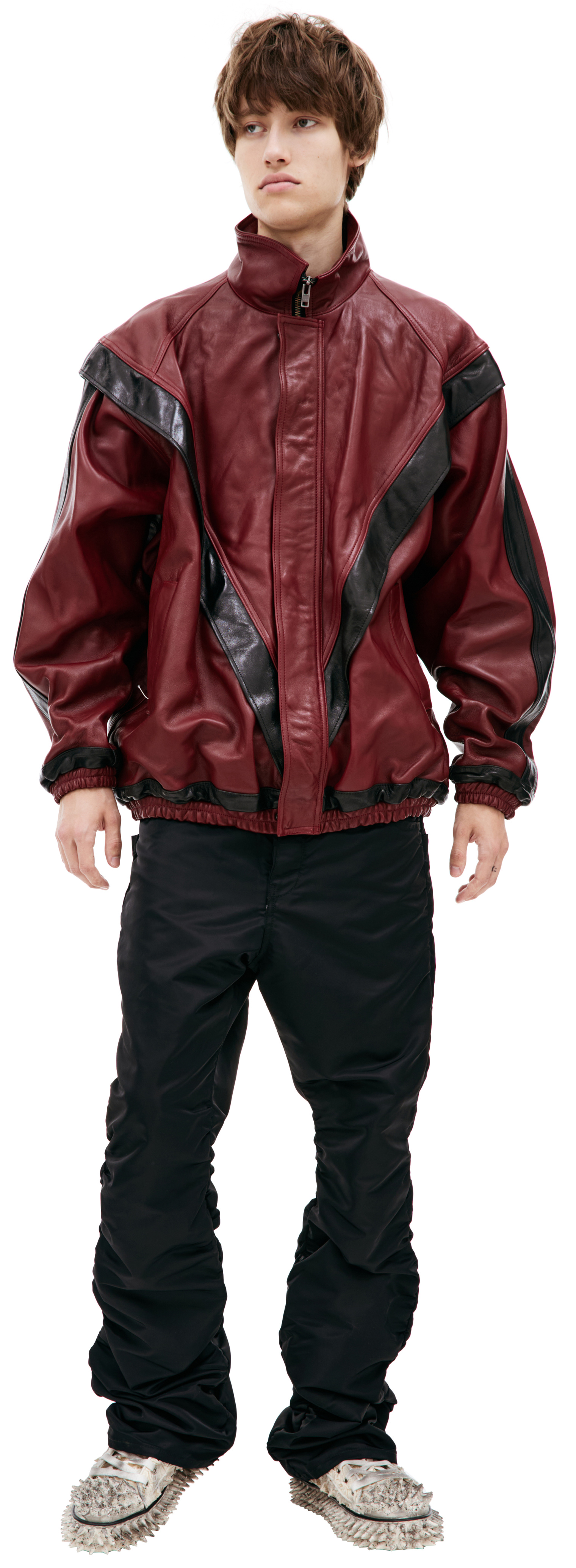 Doublet Leather jacket with high collar