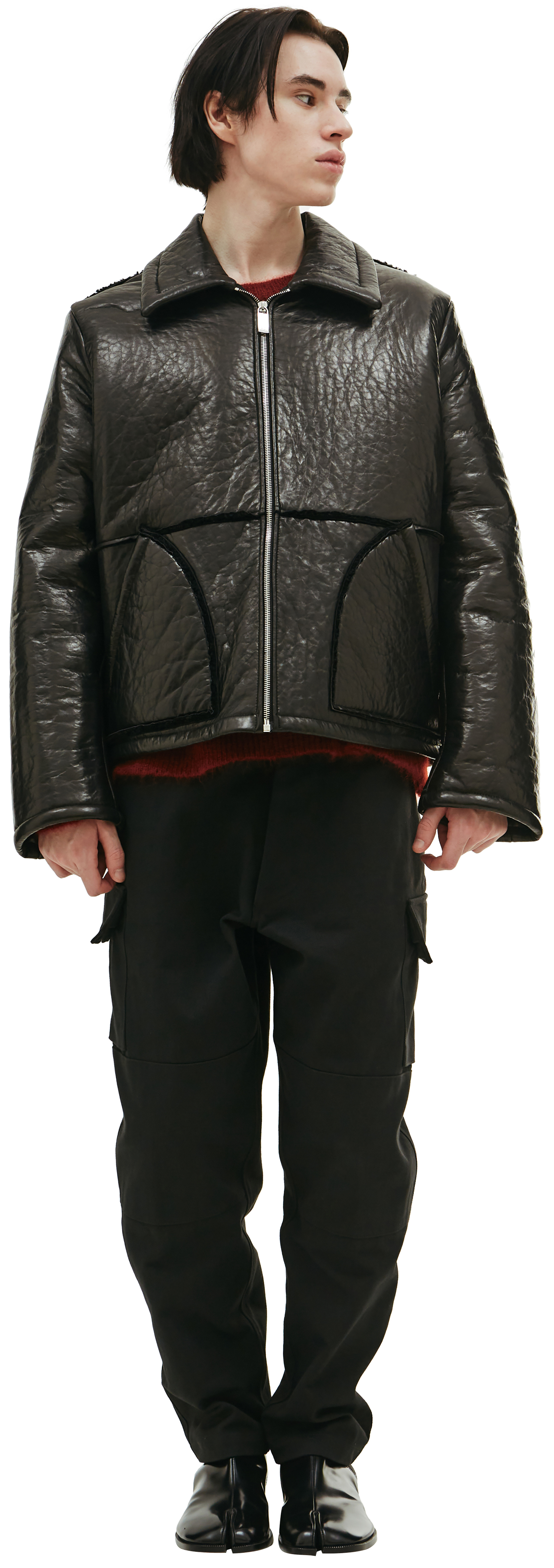 Enfants Riches Déprimés Black shearling jacket
