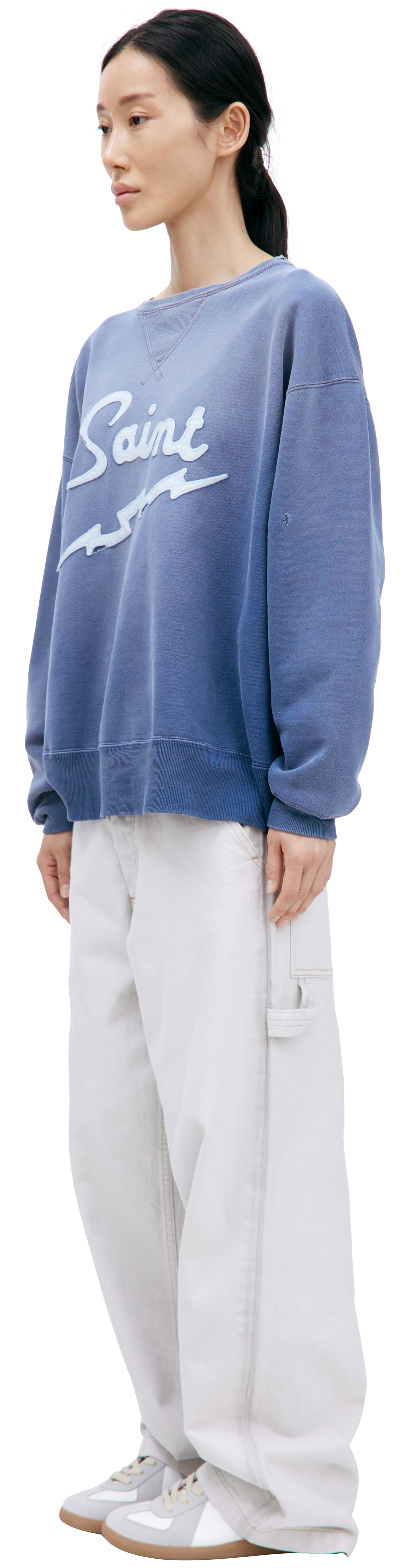 Saint Mxxxxxx Blue logo sweatshirt