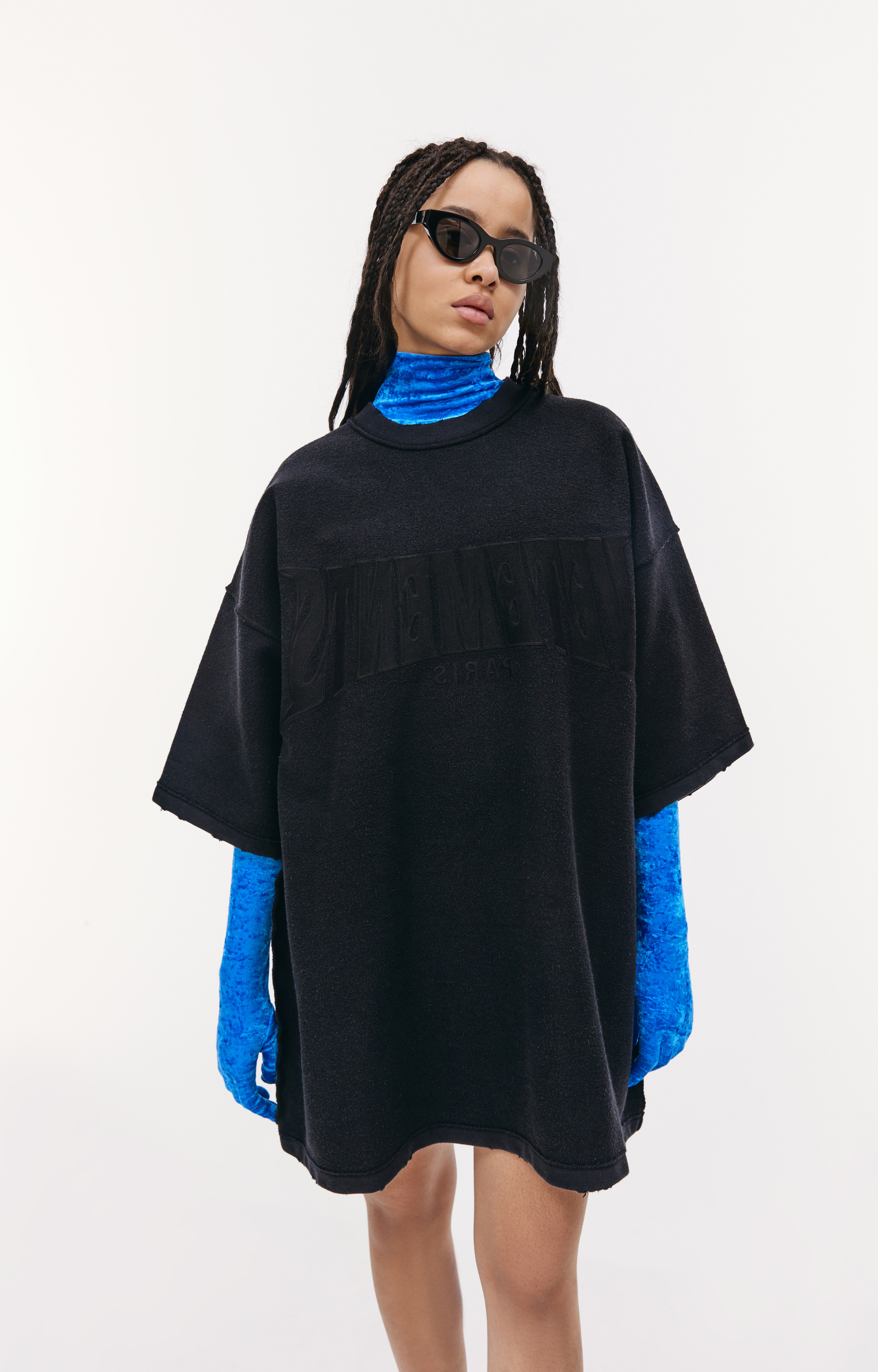 VETEMENTS Black t-shirt inside out