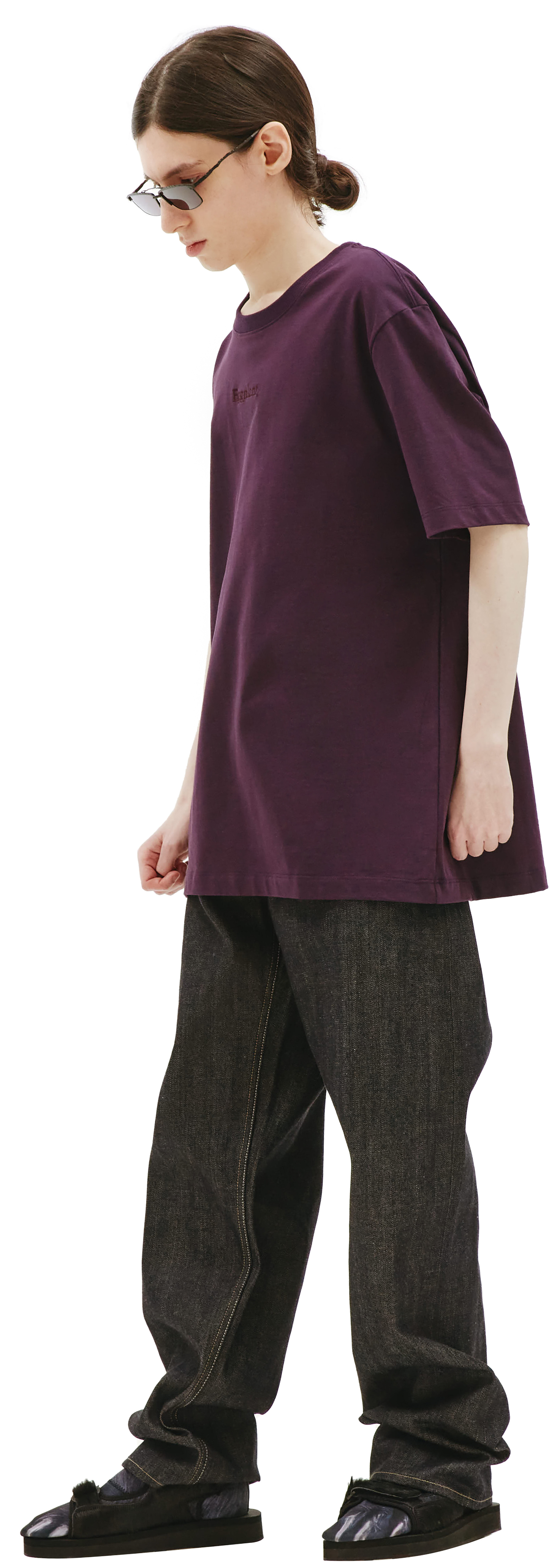 Doublet Embroidery eggplant t-shirt