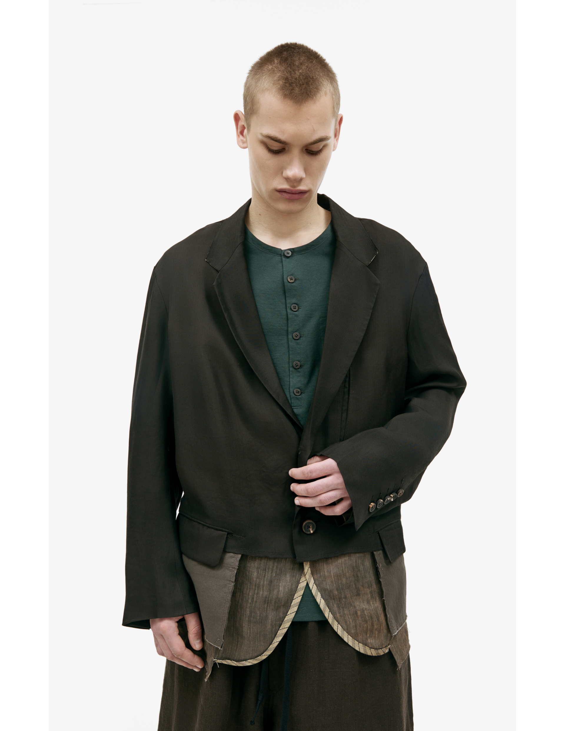 Ziggy Chen Layered blazer on buttons