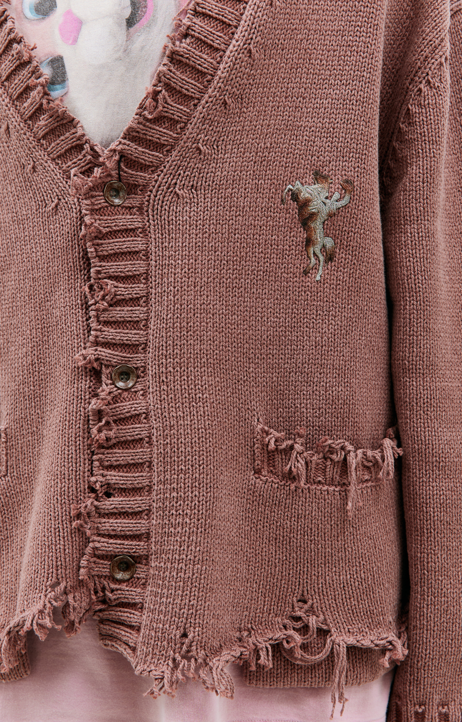 Doublet Brown cotton cardigan