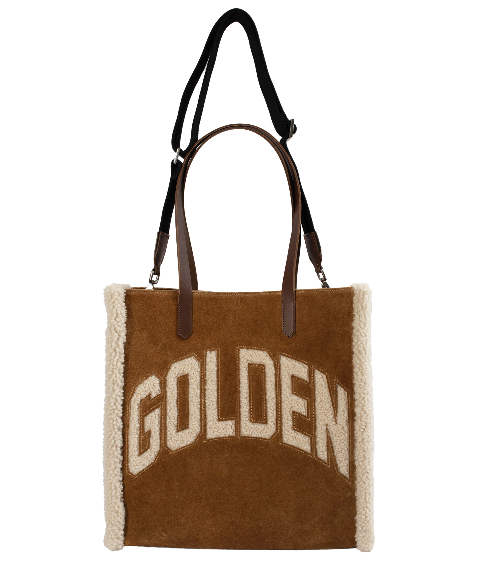 Golden Goose Shearling Logo Tote Bag