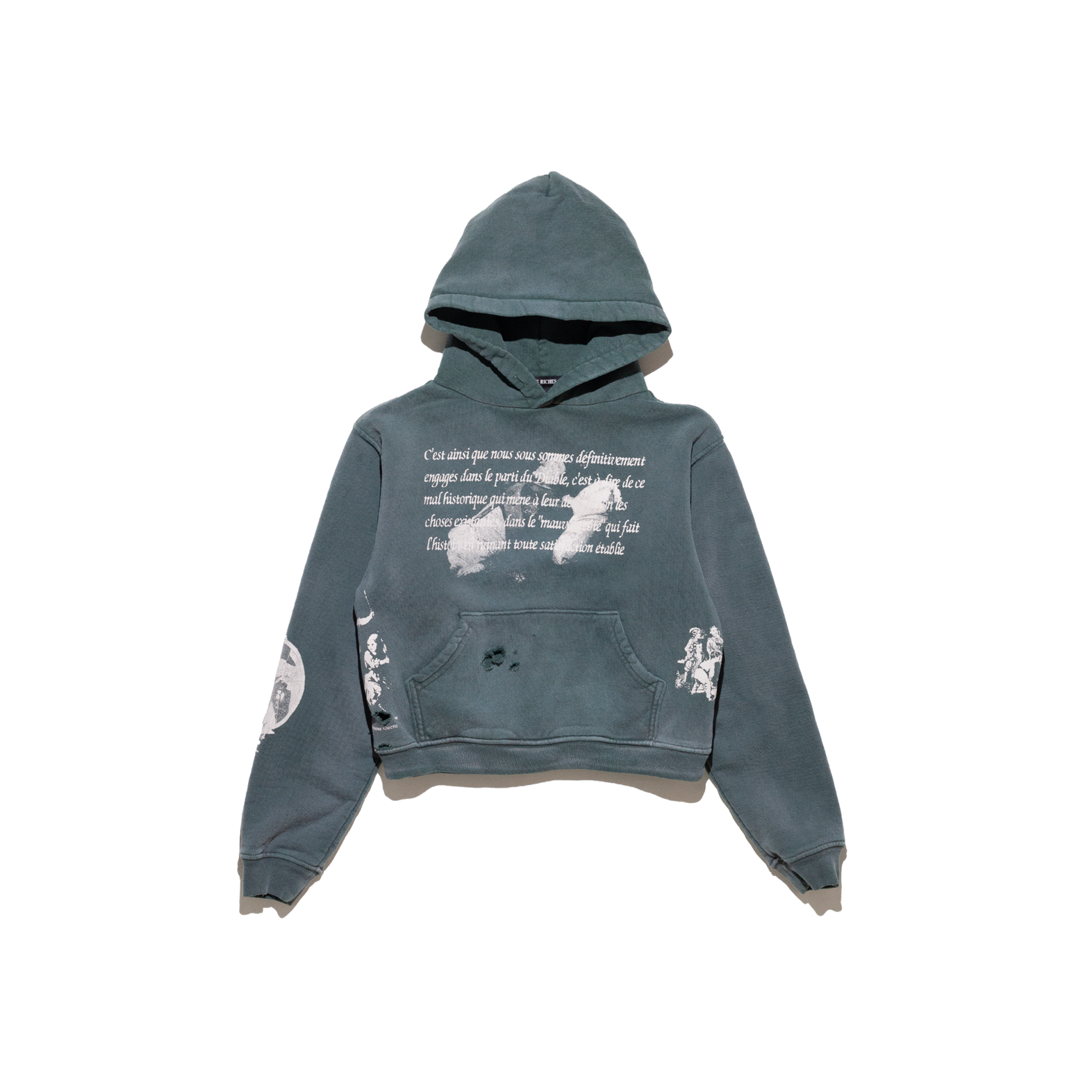 Enfants Riches Déprimés Green print hoodie