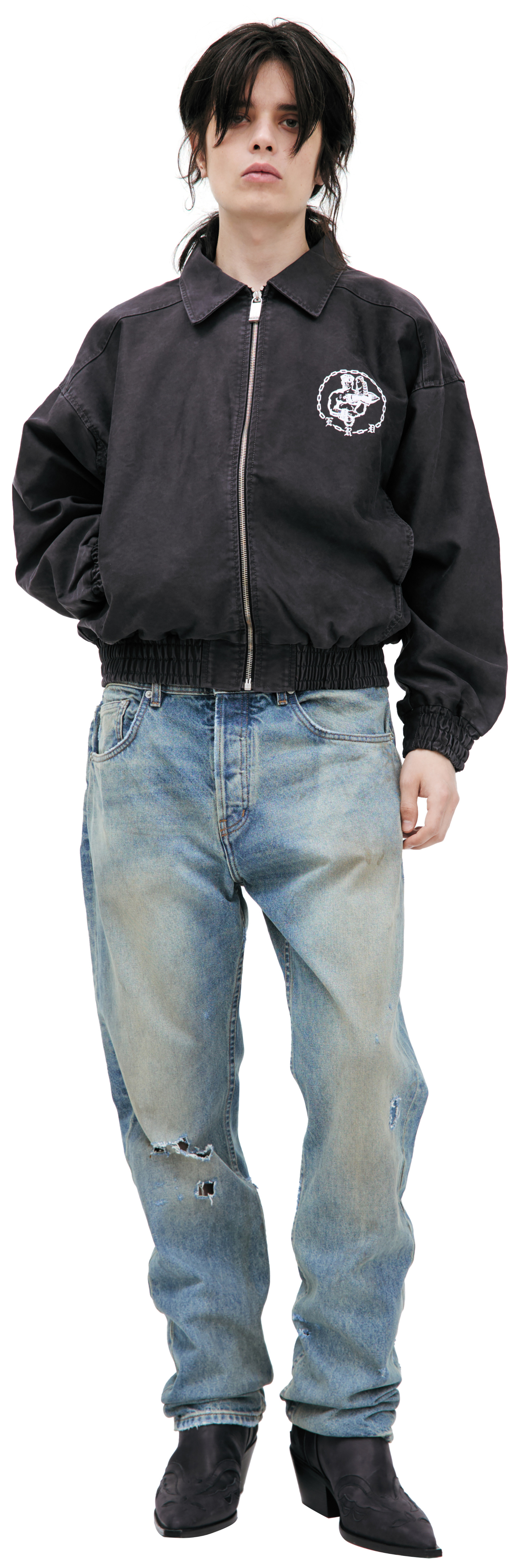Enfants Riches Déprimés Dark grey jacket with print