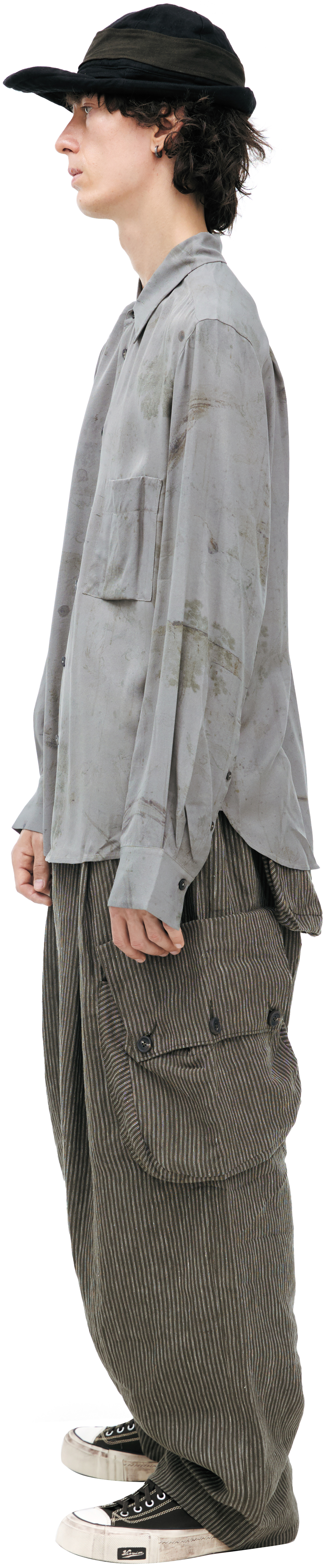 Ziggy Chen Shirt with a paint-splatter effect