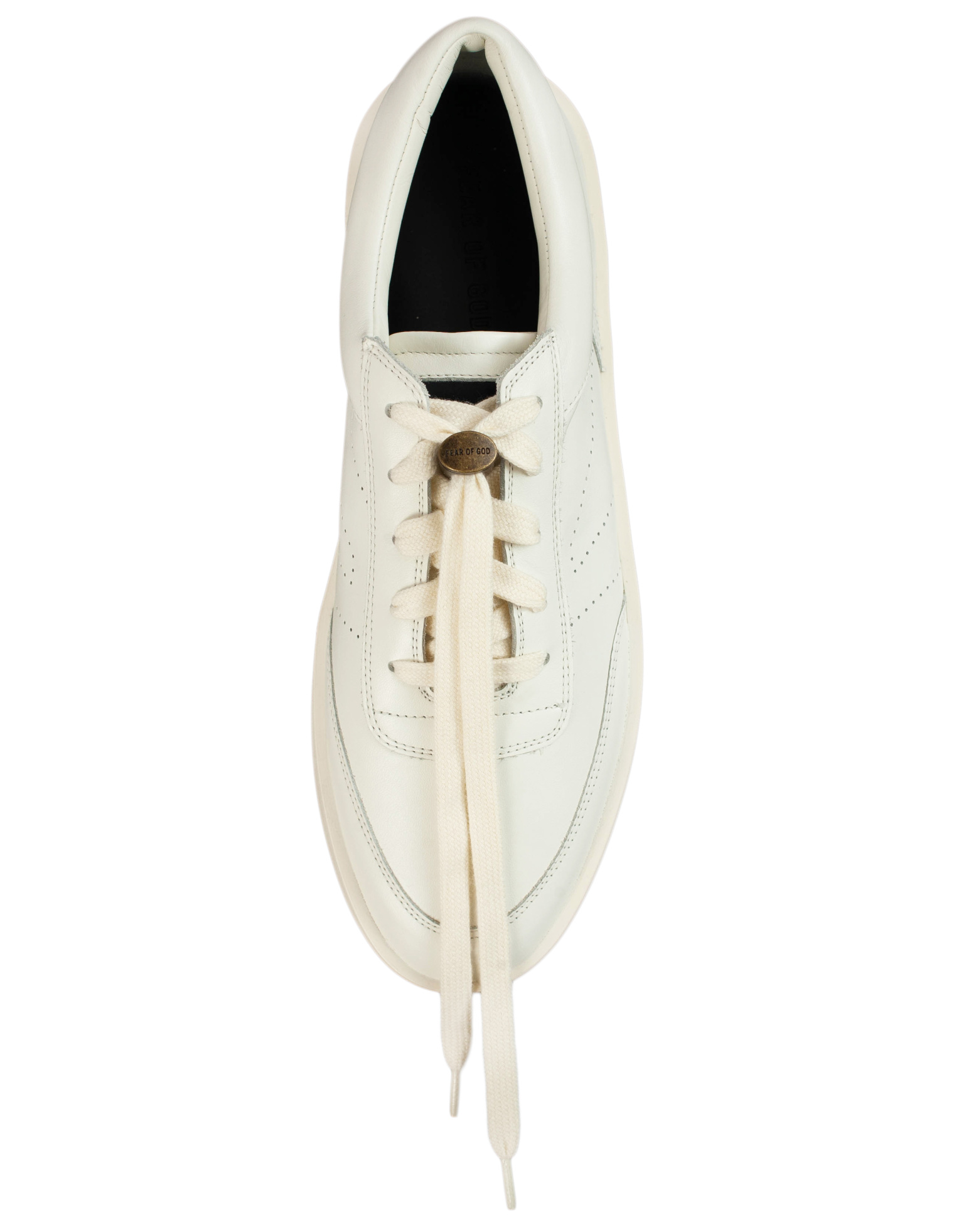 Fear of God White Leather Tennis Sneakers