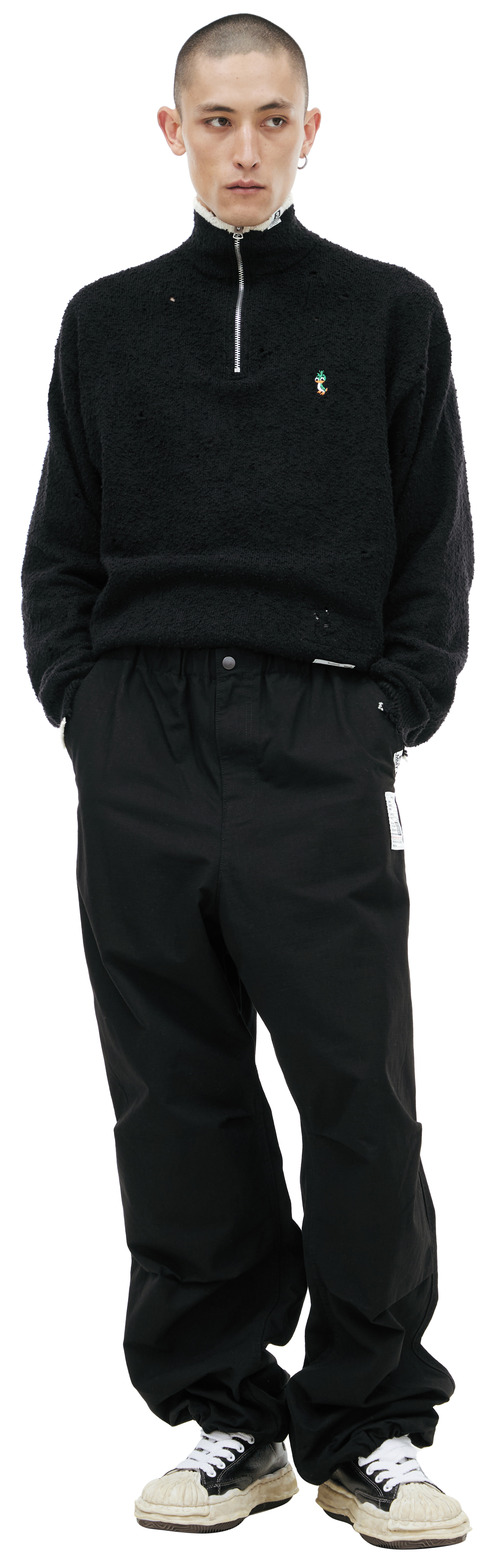 Maison Mihara Yasuhiro Black cotton trousers