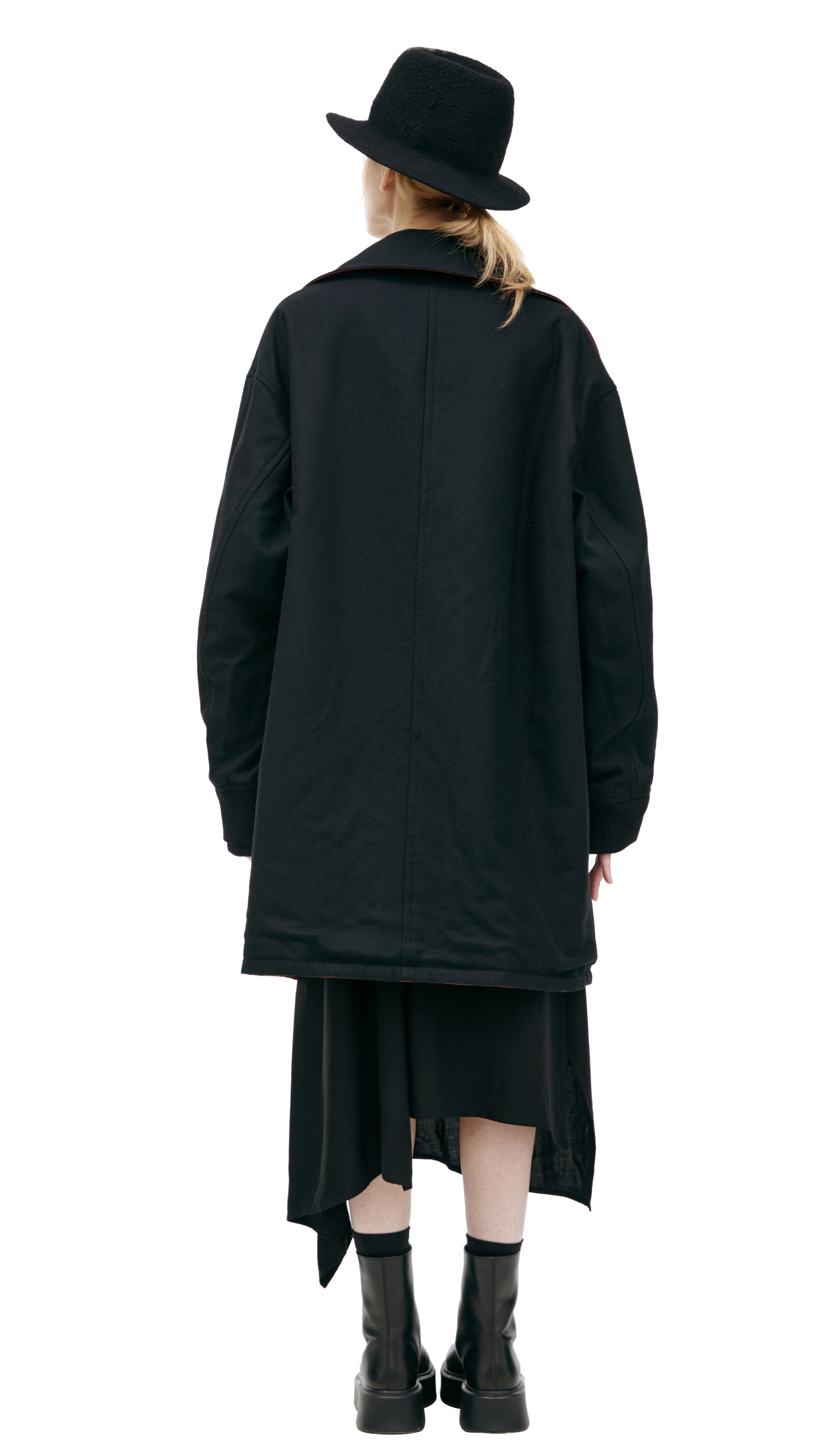 Yohji Yamamoto Double sided coat with print